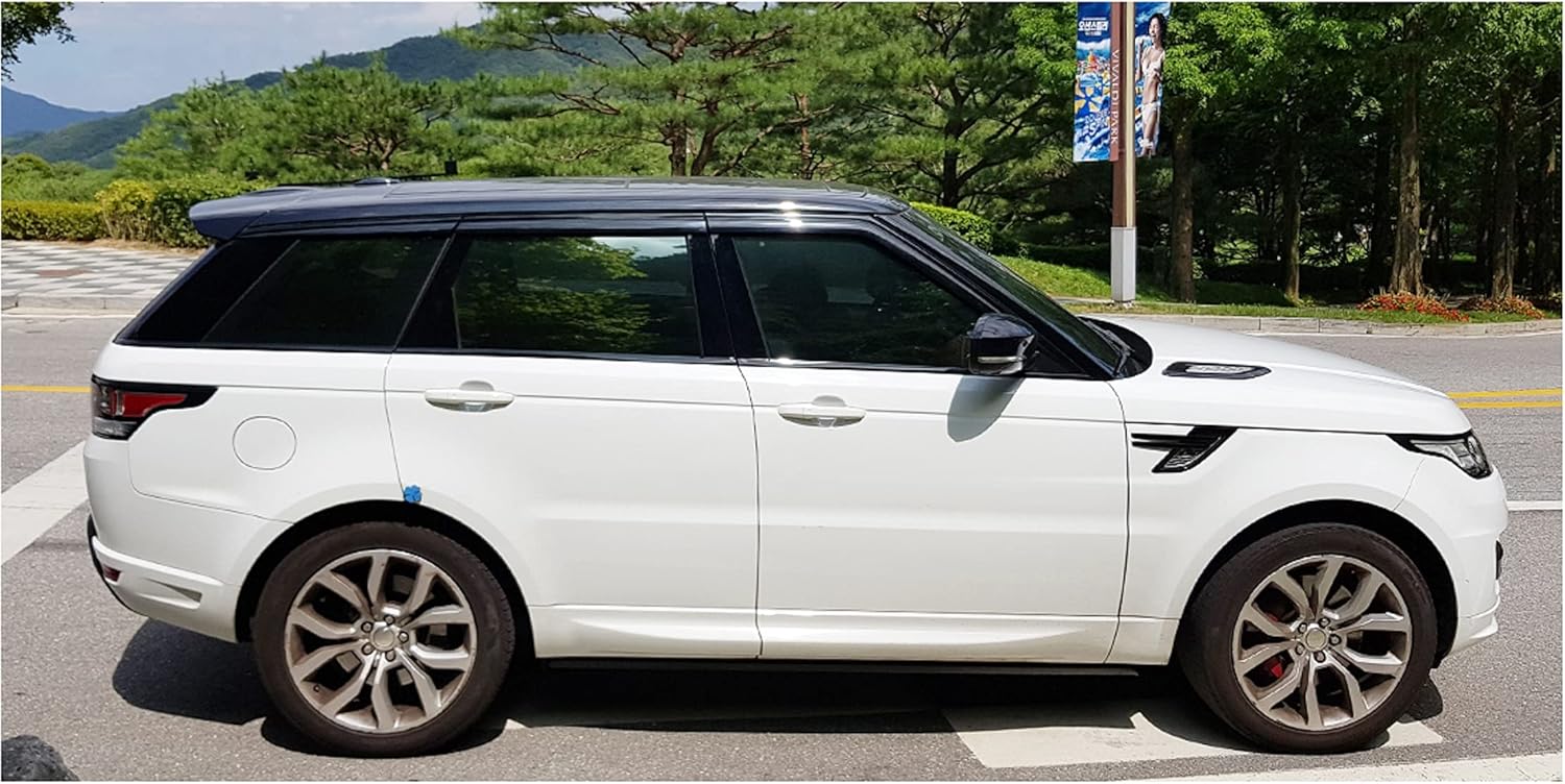 Northern Prime – Deflectores de viento y viserasprotectores de lluvia compatibles con Land Rover Range Rover Sport 2014-2022_Black_Tape-On Style (6