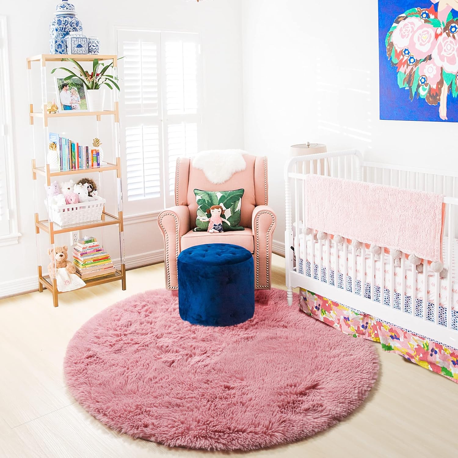 Alfombra suave y esponjosa para decoración de dormitorio, cuarto del bebé, habitación de niños y adolescentes, sala de estar