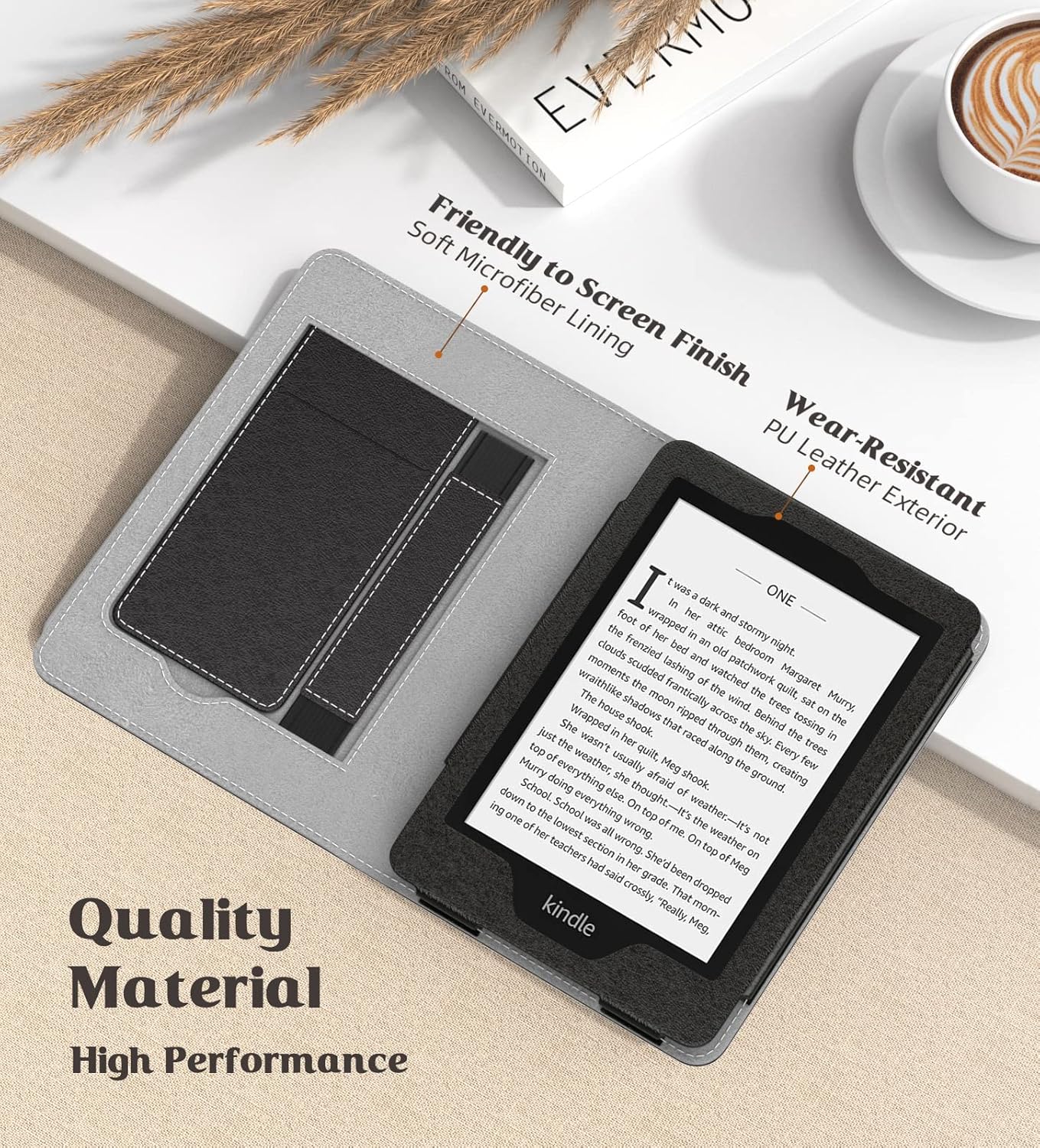 MoKo Funda para Kindle Paperwhite de 6″ (10 generación 2018 y todas las generaciones Paperwhite anteriores a 2018), Auto WakeSleep Slim PU Leather