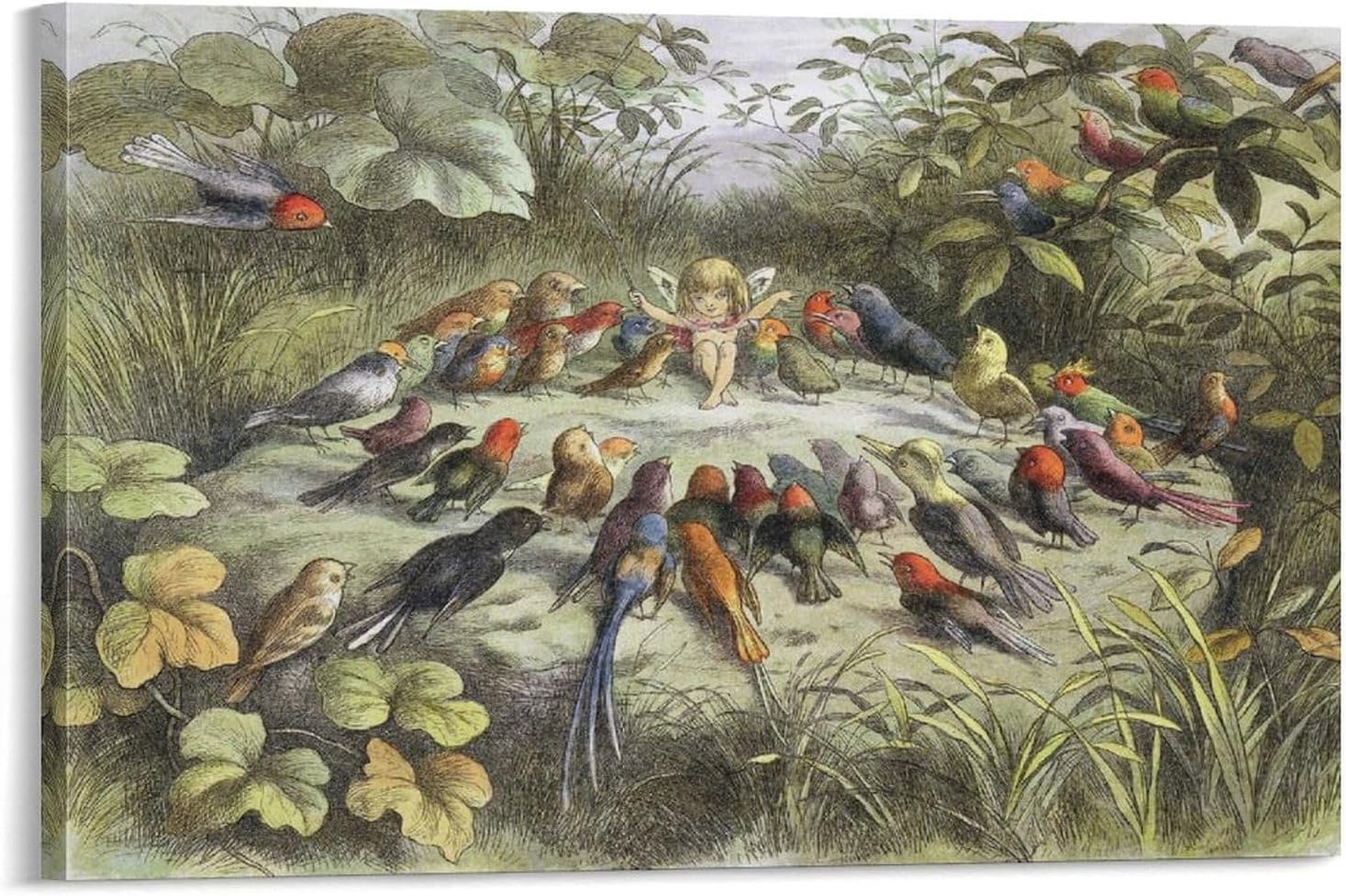 Richard Doyle, Un ensayo en tierra de hadas, dibujo de ilustraciones, impresiones artísticas, arte vintage, lienzo de arte para pared, póster de