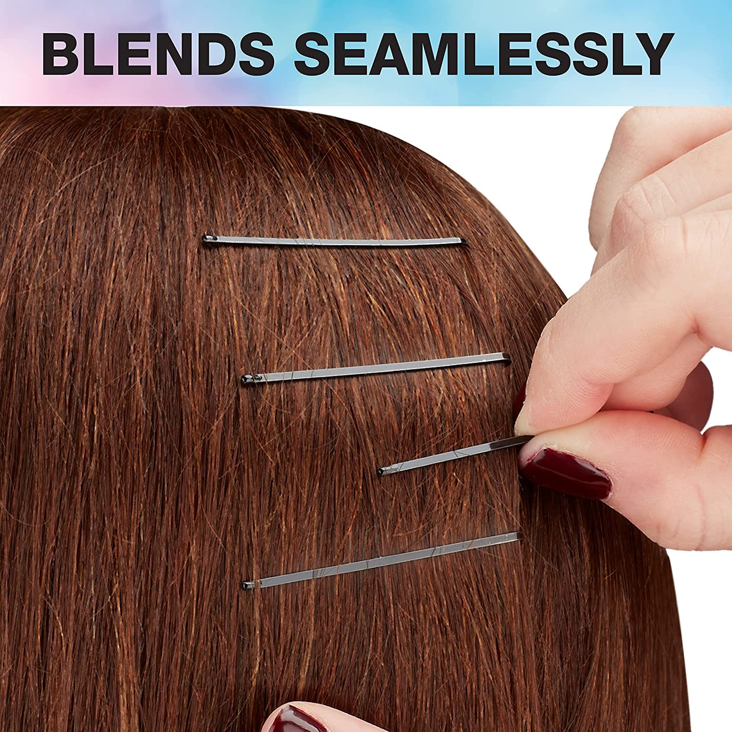 Conair Pin & Match Bobby Horquillas para el cabello, alfileres negros empaquetados dentro de un recipiente de almacenamiento, 75 unidades (paquete