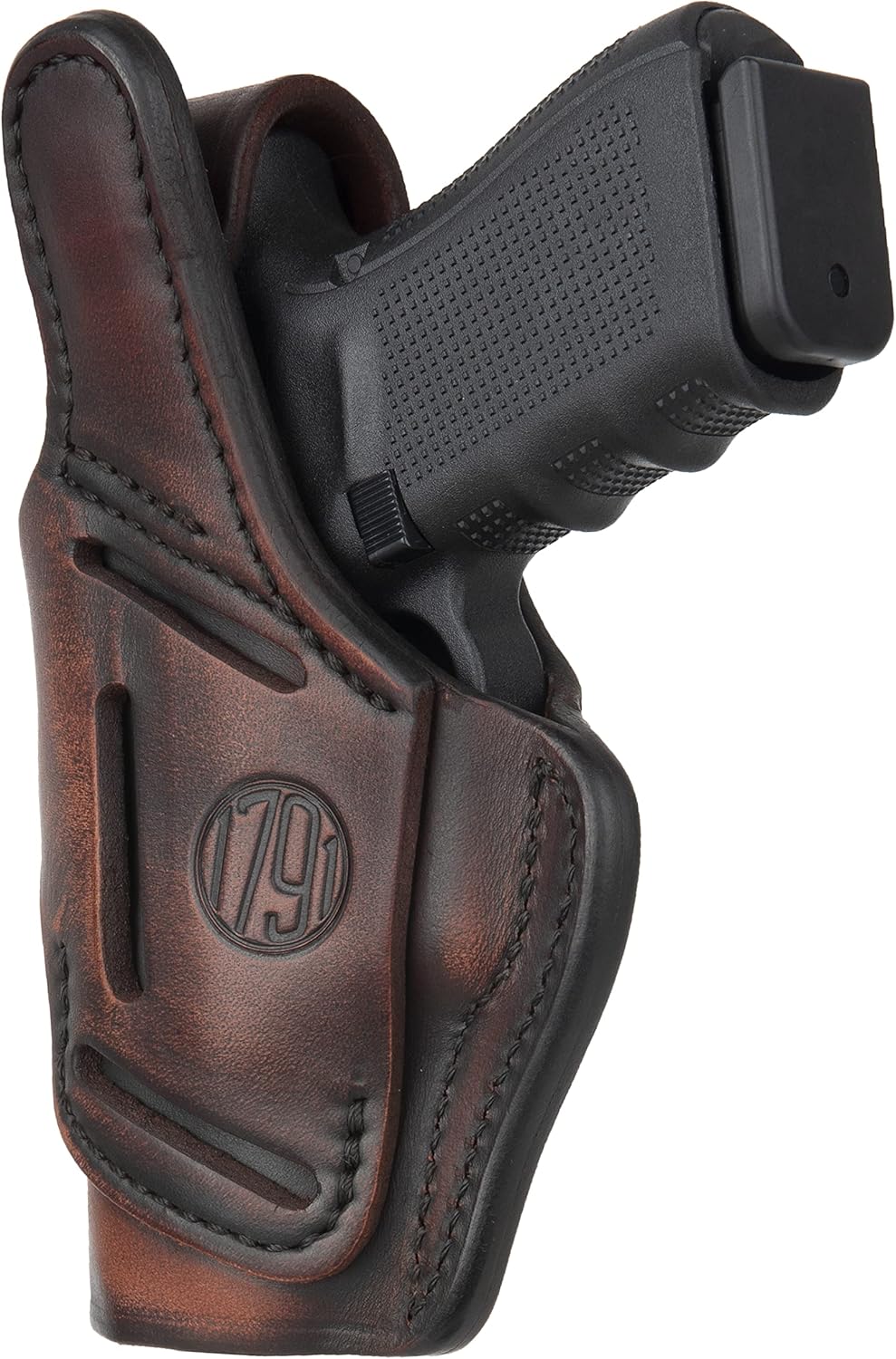1791 GUNLEATHER Funda de piel para pistola de mano derecha OWB e IWB, compatible con Glock 17 19 22 23 32, Ruger SR9 SR22, Sig P225 P299, SW MP9