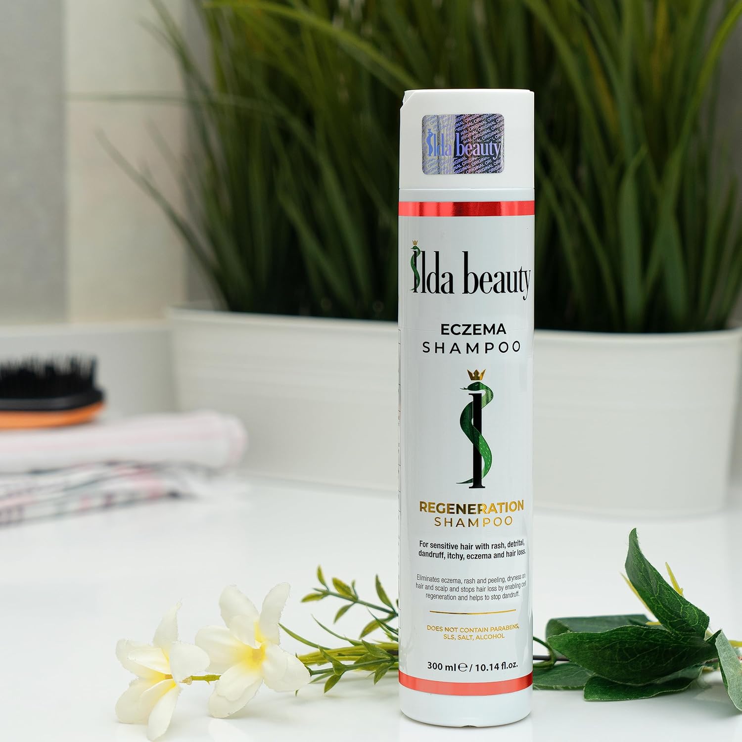 Champú para eccema alivio duradero de la picazón y la descamación del cuero cabelludo, alivio de la dermatitis seborreica, componentes naturales con