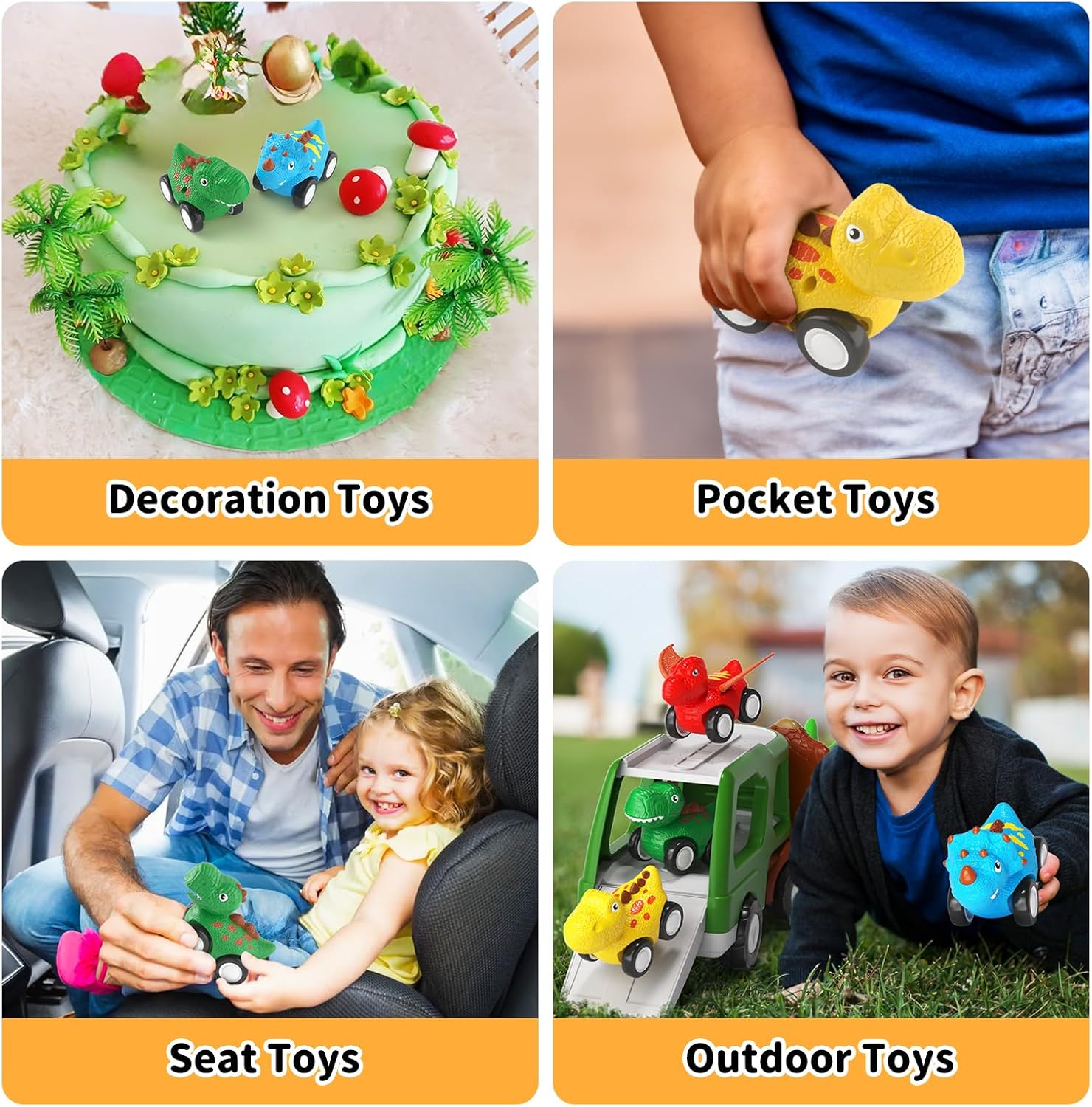 Camión de dinosaurios de juguete para niños pequeños de 1 a 3 2 a 4 años, auto de dinosaurio 5 en 1 para niños y niñas, juguete para niños de 1, 2,