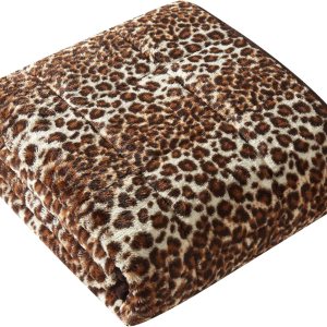 Dearfoams Manta con peso de piel sintética con estampado animal súper suave de 12 libras, 48 x 72 pulgadas Dearfoams Manta con peso de piel sintética con estampado animal súper suave de 12 libras, 48 x 72 pulgadas