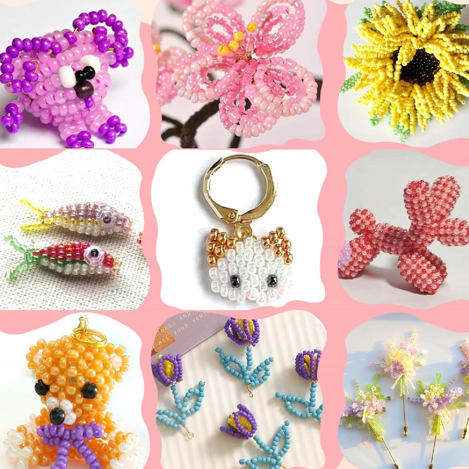 Ghguole Juego de cuentas de cristal de 168 colores de 0.118 pulgadas para fabricación de joyas, 39440 piezas de cuentas pequeñas, kit de fabricación