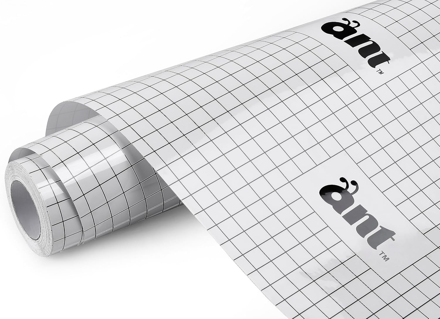 ANT StrongGrip – Cinta de transferencia (12 pulgadas x 30 pies), papel de transferencia de rejilla de media pulgada de alineación negra para vinilo