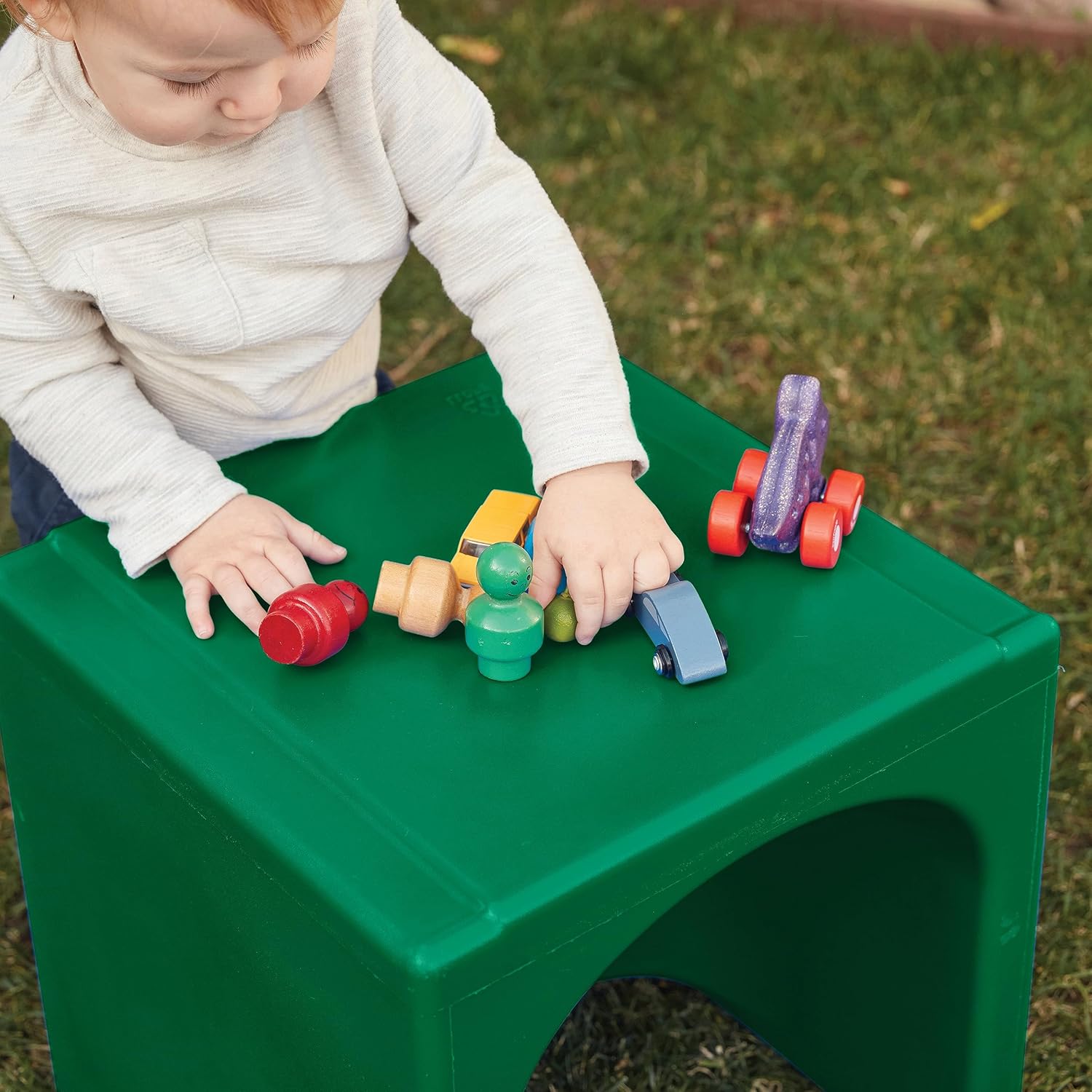 ECR4Kids Tri-Me 3 en 1 silla cubo, muebles para niños, color verde