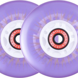 Rollerex Paquete de 2 ruedas con luz LED Glowrider 92A con rodamientos, brillan en la oscuridad (para cualquier producto que utilice ruedas de Rollerex Paquete de 2 ruedas con luz LED Glowrider 92A con rodamientos, brillan en la oscuridad (para cualquier producto que utilice ruedas de