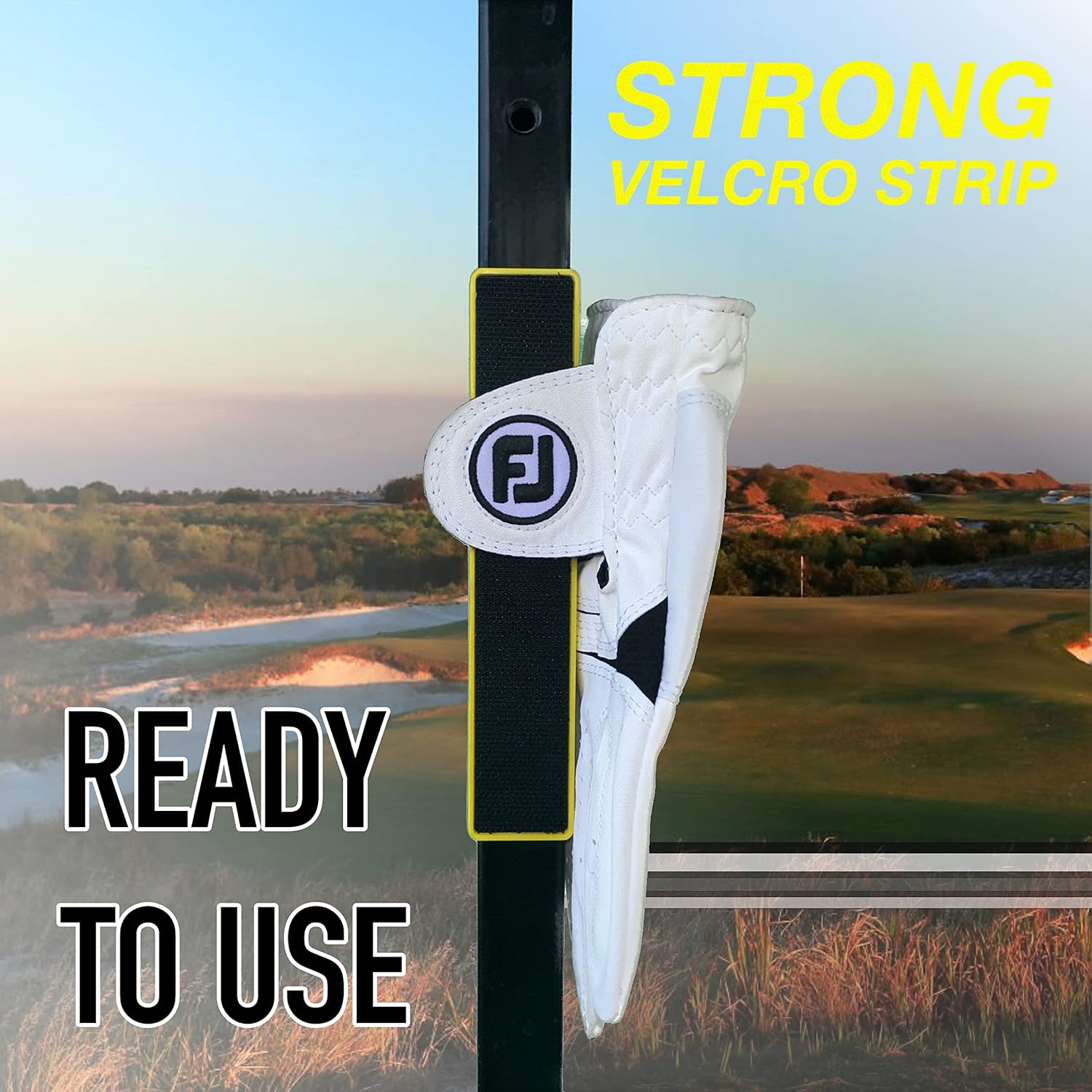 Soporte magnético para guantes de golf para carritos de golf, imanes de fuerza industrial para una sujeción fuerte, velcro fuerte, mantiene las