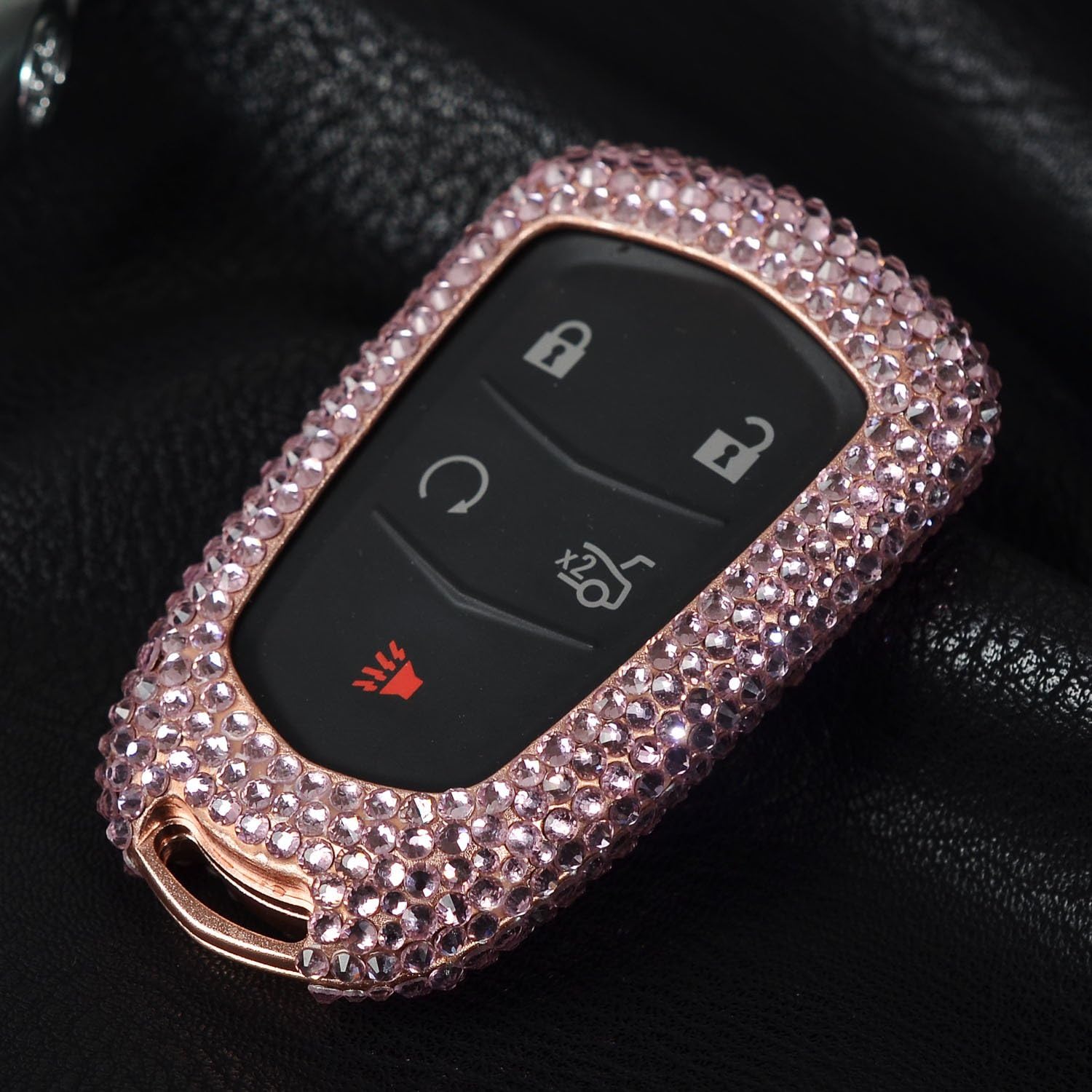 Funda de aluminio hecha a mano para llave Cadillac ATS ATS-L ATS-V CT6 CTS CTS-V Escalade SRX XT4 XT5 XTS, plateado