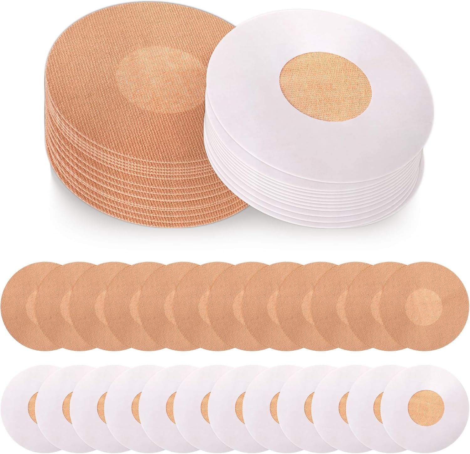 Parches adhesivos médicos con cubierta para sensor de glucosa, 25 parches flexibles impermeables, sin pegamento en el centro, parche CGM precortado