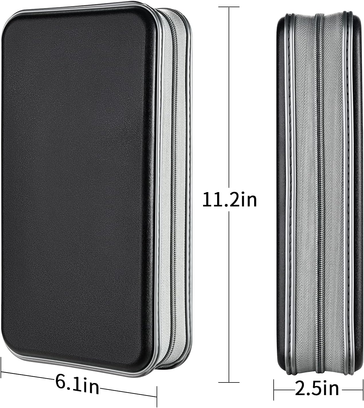 Funda para DVD, estuche portátil para CD de capacidad para 96, soporte de almacenamiento de plástico duro para DVD, CD, cartera, organizador para