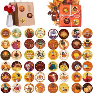 96 calcomanías de pavo de Acción de Gracias, etiquetas redondas para sellar sobres, etiquetas autoadhesivas de calabaza para el día de Acción de 96 calcomanías de pavo de Acción de Gracias, etiquetas redondas para sellar sobres, etiquetas autoadhesivas de calabaza para el día de Acción de