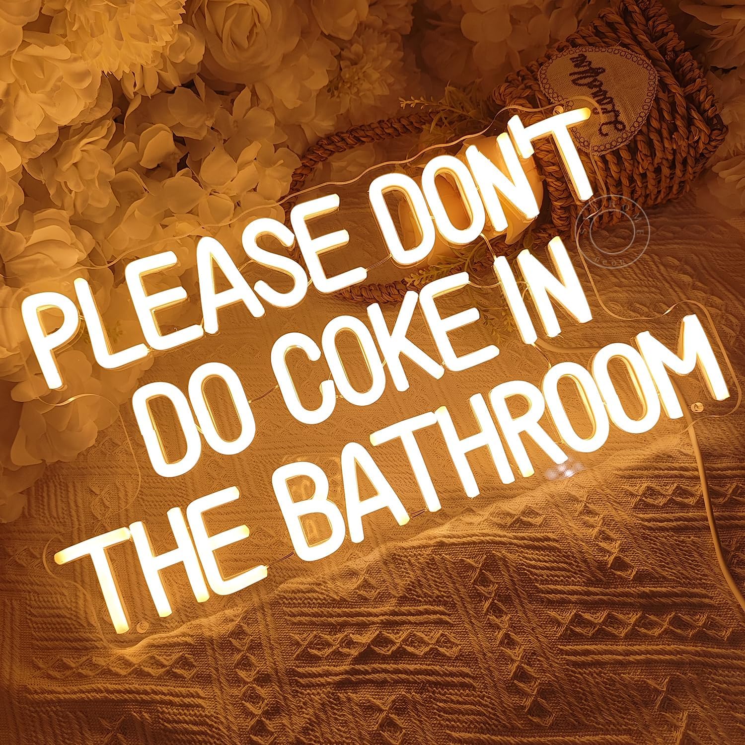 Letrero de decoración de pared con texto en inglés “Please don’t do coke in the bath”, para baño, sala de juegos, dormitorio, bar, tienda,