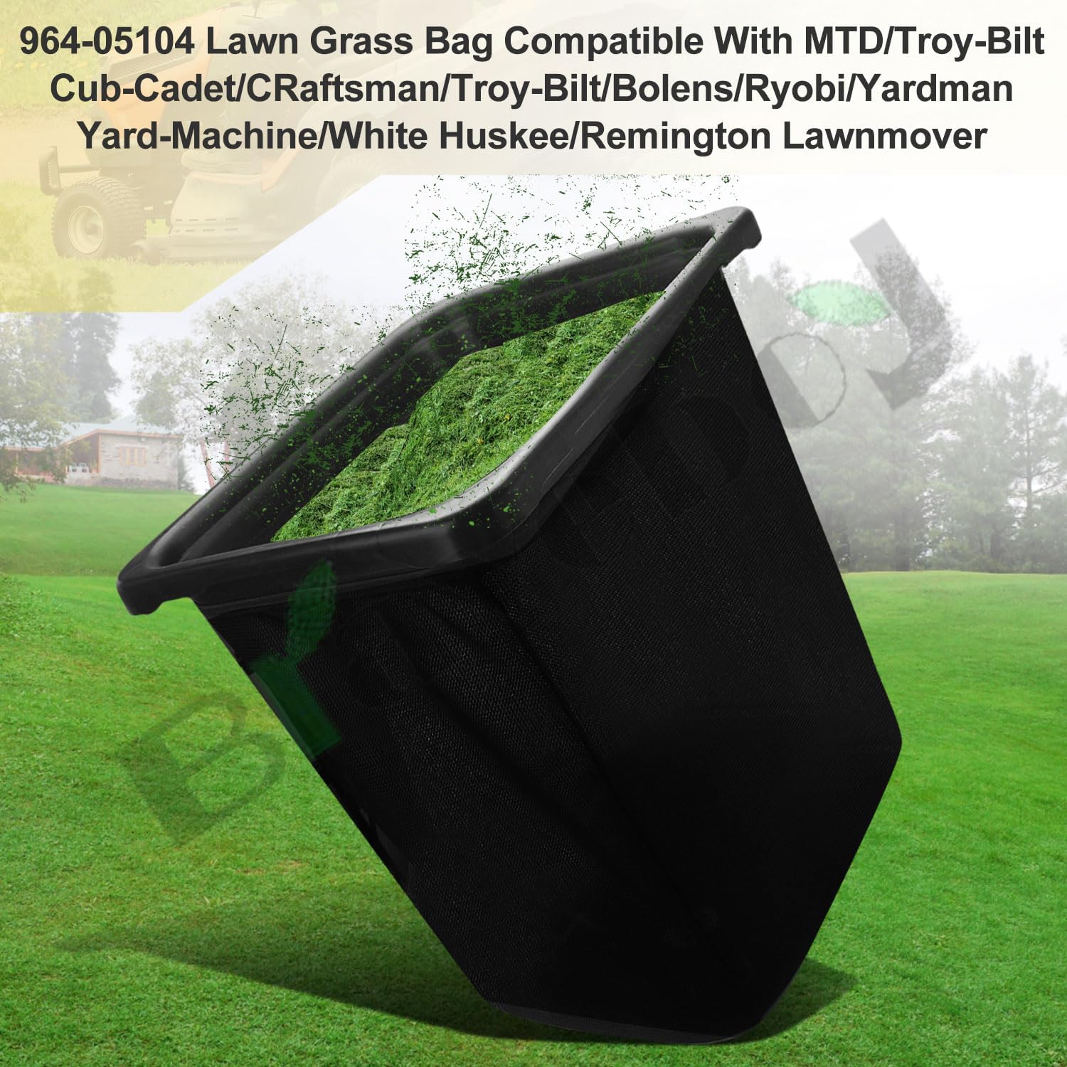 964-05104 964-04090A 964-04096A Conjunto de bolsa de césped compatible con MTDTroy-BiltCub-CadetCraftsman RZT 42 44 46 48 50 54 60 S, con fondo duro