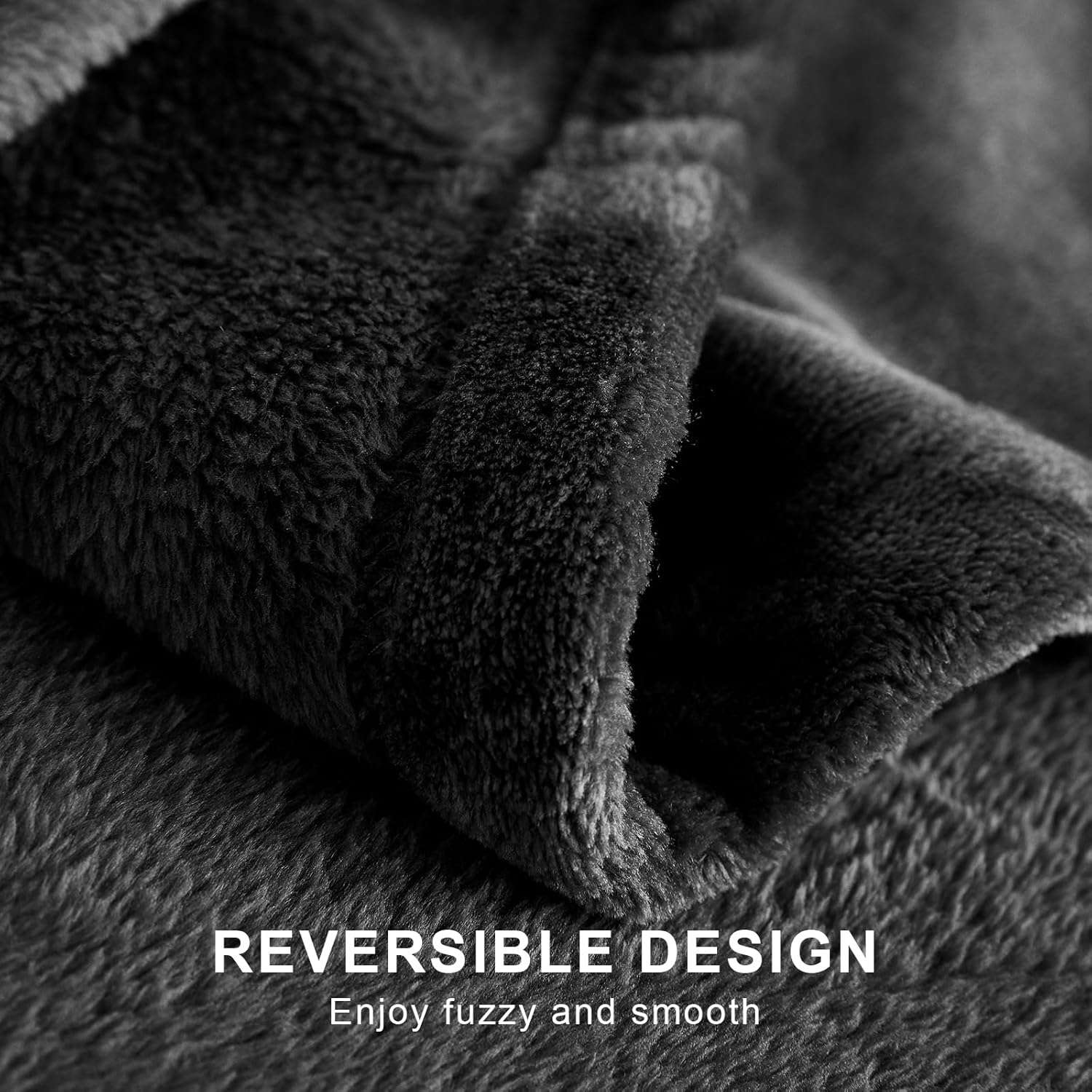 Hansleep Manta de franela de forro polar, súper suave y esponjosa, manta de sofá acogedora para todas las estaciones (gris oscuro, manta de 50 x 65)
