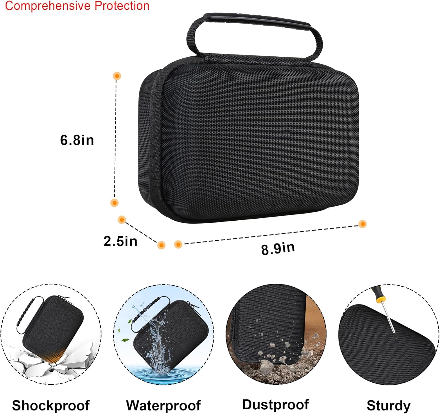 ESOXOFFOREGKTZAnchiooWEEFUN 1080P HD 0 Ink – Estuche de transporte para cámara fotográfica de impresión instantánea, portátil, mini cámara de