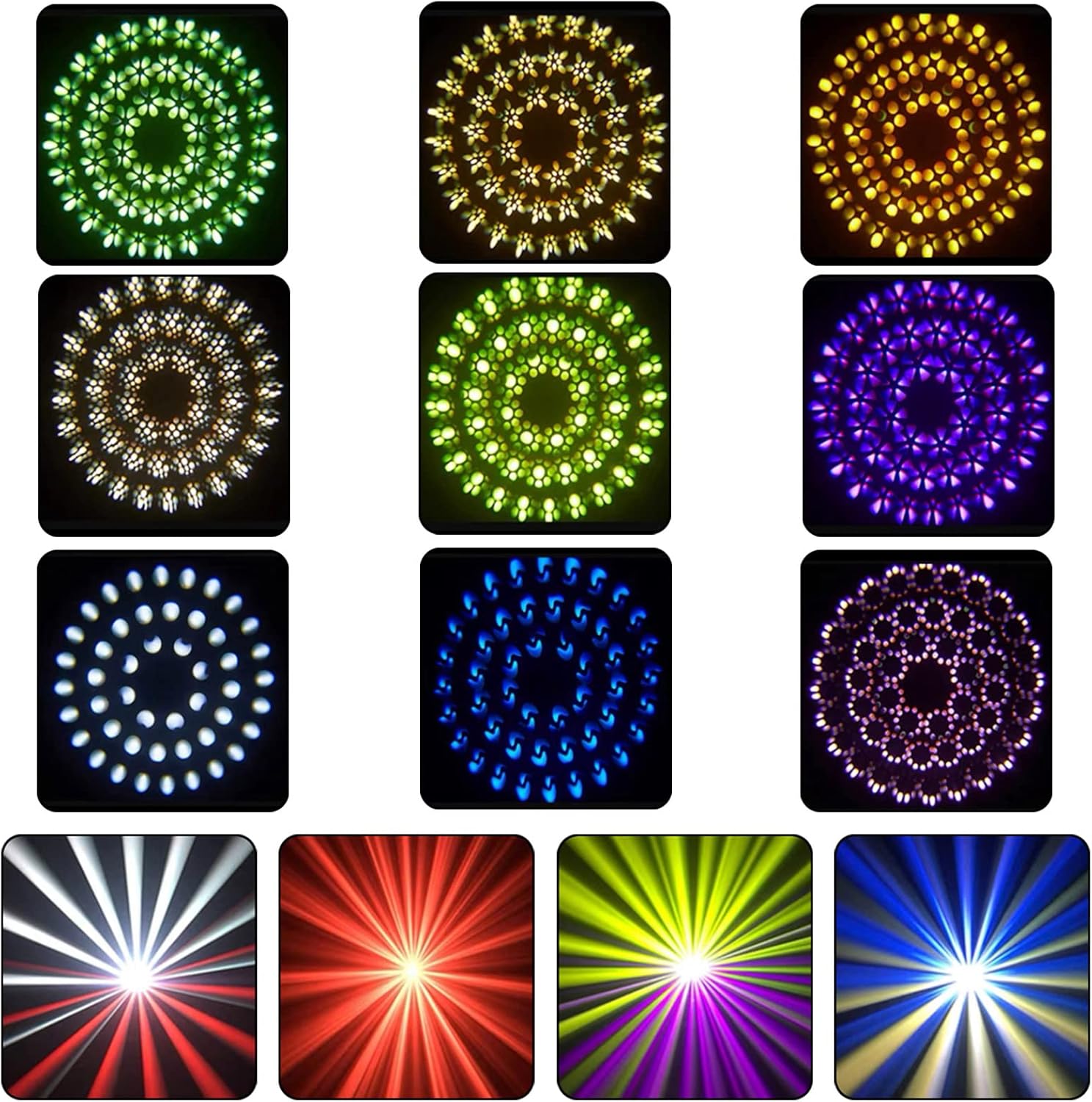 Topteng Cabezal móvil de luz de 260 W, efecto arcoíris, luces de DJ, cabeza móvil, 260 W, 10R, luz de haz de cabeza móvil Sharpy 3 en 1, iluminación