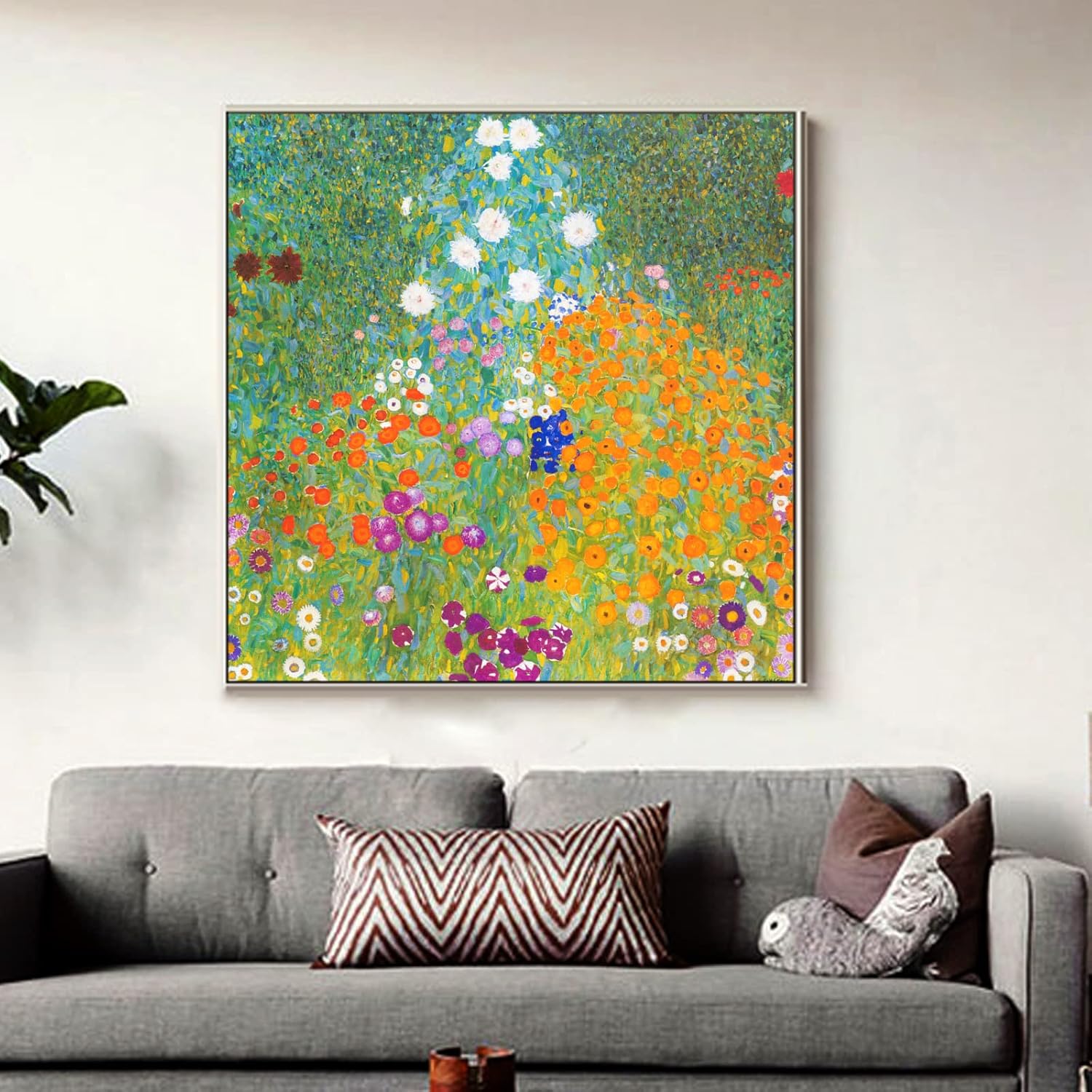 Gustav Klimt – Lienzo decorativo para pared, impresiones de póster Bauerngarten, reproducción de pintura al óleo de flores, decoración moderna del
