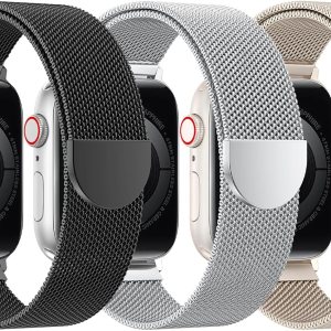 BELONGME Paquete de 3 correas de malla compatibles con Apple Watch de 1.496 pulgadas, 1.575 pulgadas, 1.614 pulgadas, 1.654 pulgadas, 1.732 BELONGME Paquete de 3 correas de malla compatibles con Apple Watch de 1.496 pulgadas, 1.575 pulgadas, 1.614 pulgadas, 1.654 pulgadas, 1.732