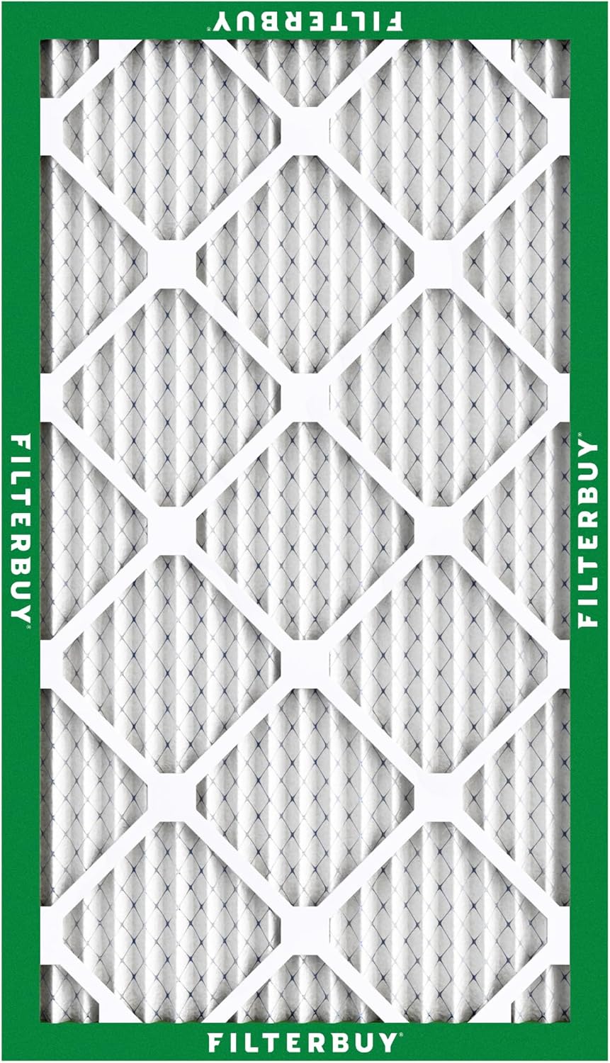 Filterbuy Filtro de aire MERV 8 de 13 x 25 x 1 pulgadas, protección contra el polvo (paquete de 1), filtros de aire de repuesto plisados HVAC para