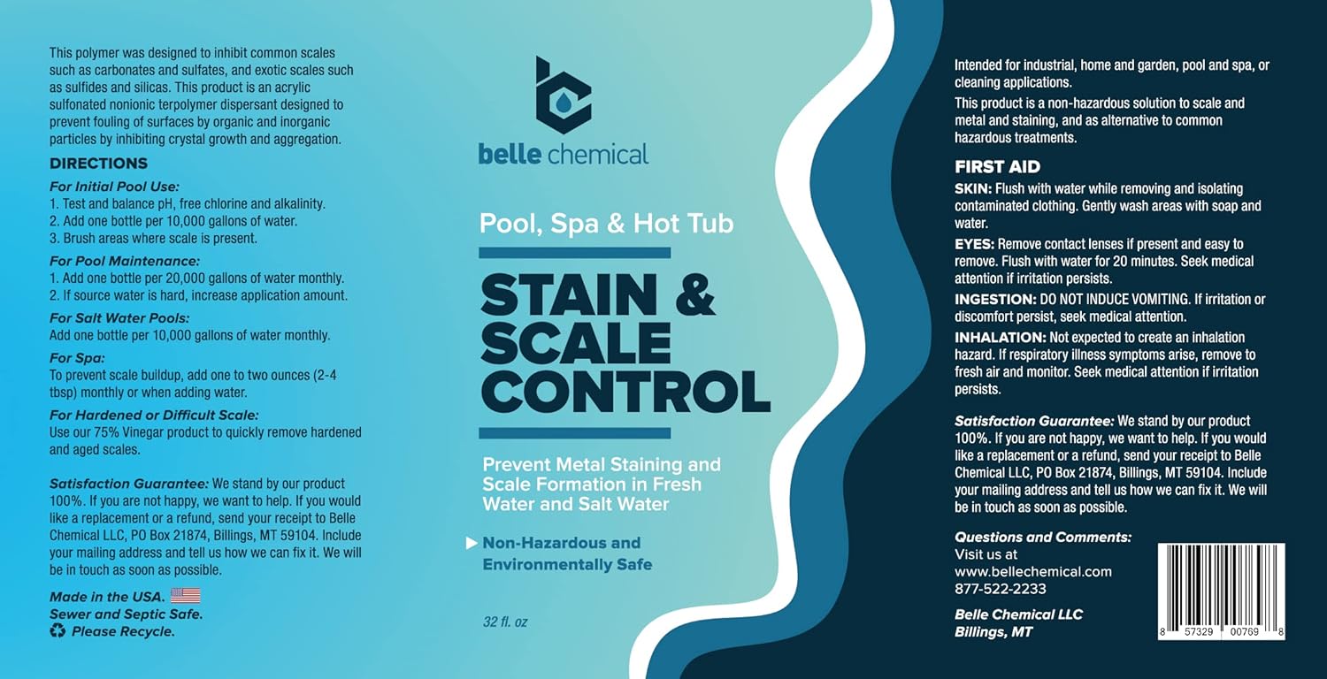 Control de manchas y incrustaciones para piscinas, spas y jacuzzis
