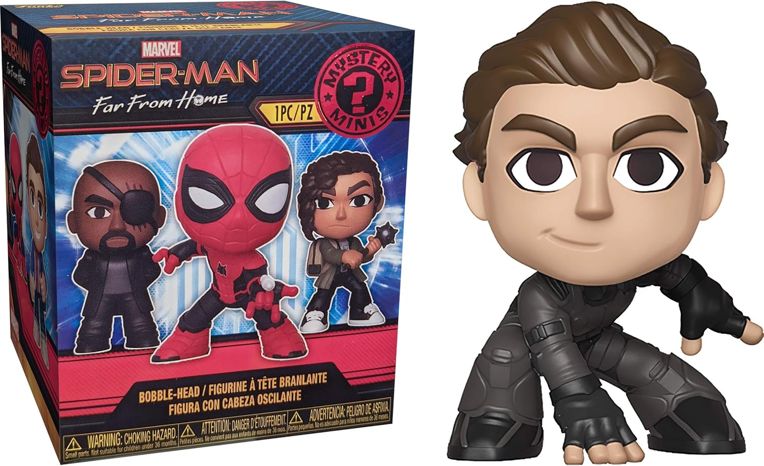 Spider-Man Stealth Suit Unmasked Funk o Mystery Minis – Figura de vinilo con 1 protector gráfico compatible con ‘ToysDiva’ muy raro (39351 – B)