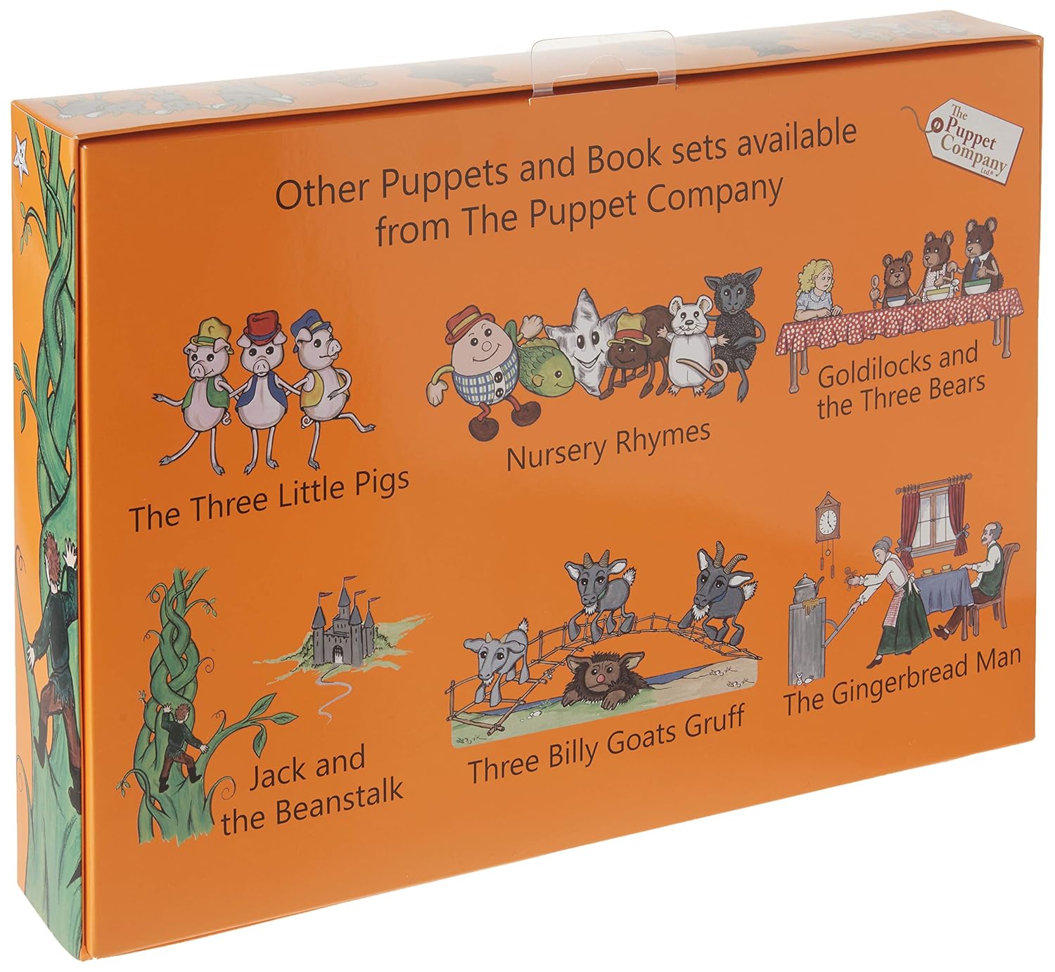 The Puppet Company Historia tradicional establece el libro de hombre de jengibre y marionetas de dedo