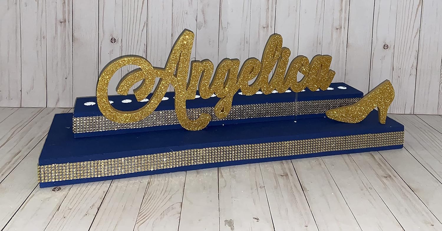 Sweet 16 Candelabra with Slipper, Bar Mitzvah, Bat Mitzvah, Name Stand, Candle Ceremony, Candle board, Candleholder with Glitter Name