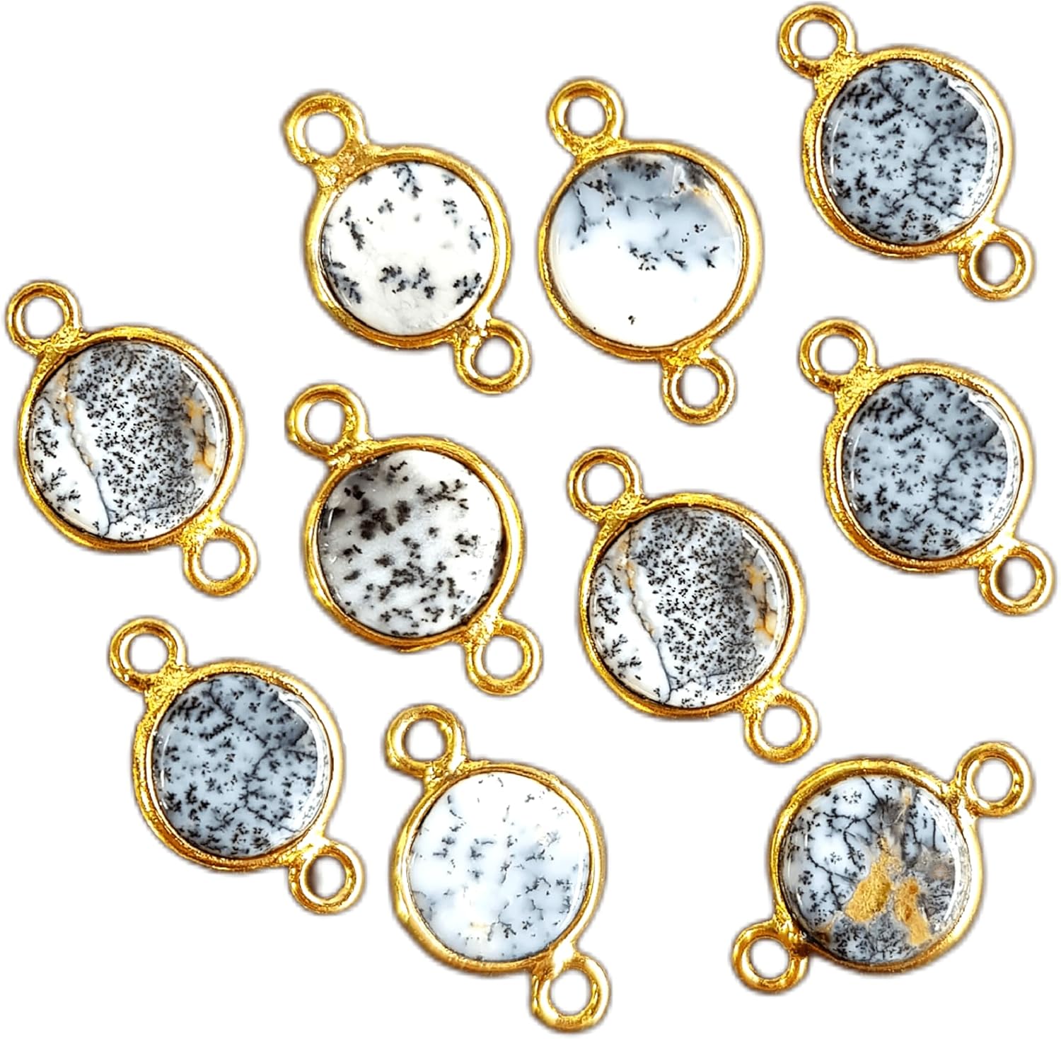 Conectores de piedras preciosas naturales para la fabricación de joyas, encantos de piedras preciosas para collares de joyas de bricolaje, pulseras,