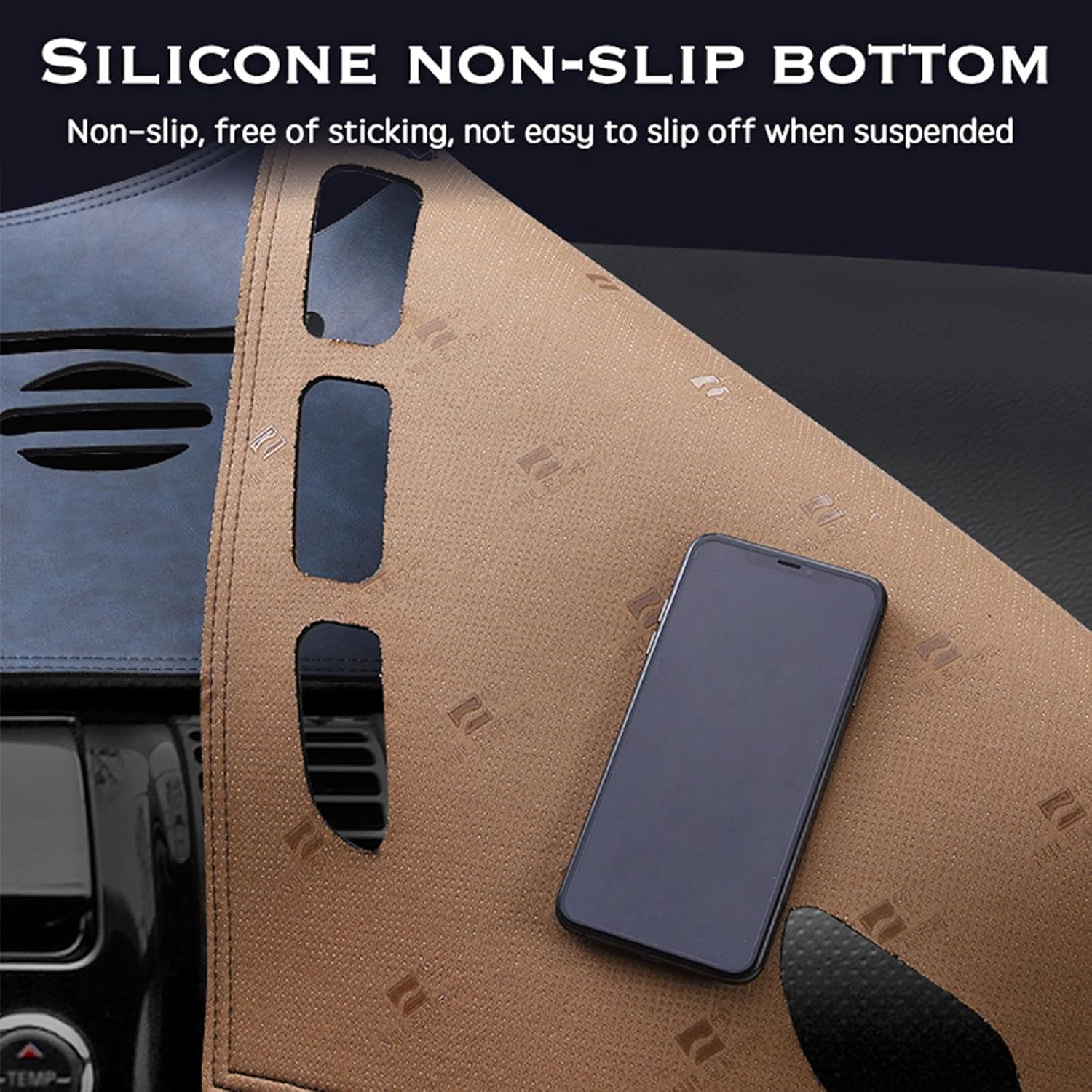 UTOYA Alfombrilla protectora de terciopelo de cuero para salpicadero de automóvil, apta para Mazda 2 Demio 2007-2012 DE Mazda2