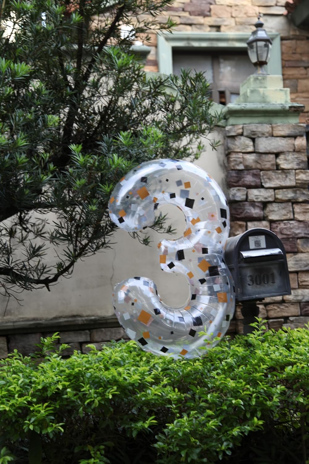 Inconsered Globo digital de película de aluminio de 40 pulgadas, color es fragmento transparente, número 1. adecuado para fiestas de cumpleaños,