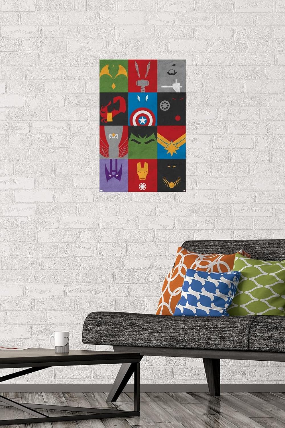 Trends International Marvel Comics-Avengers-Minimalist Grid Mount Póster de pared