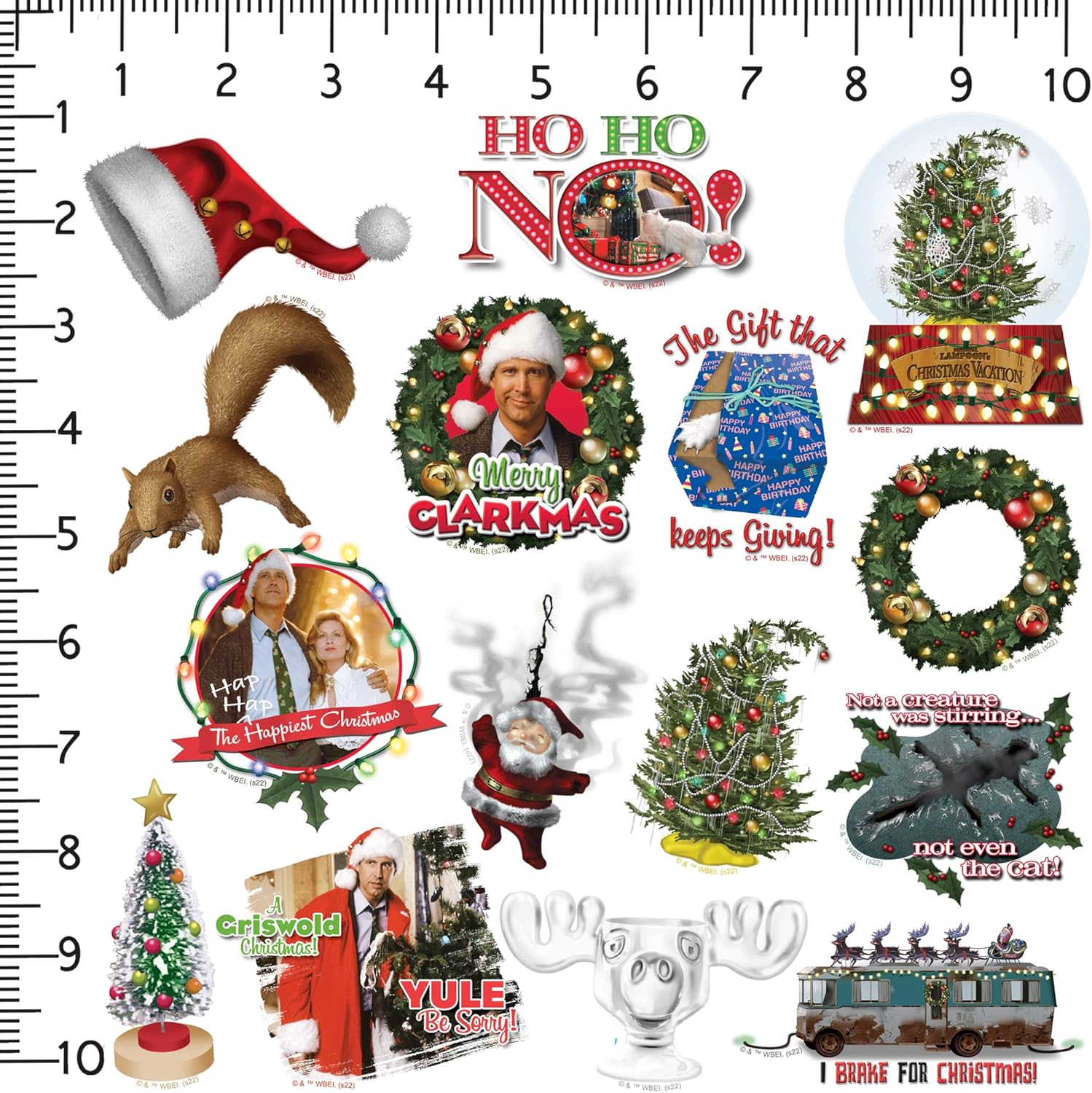 Paquete variado de calcomanías de vinilo para vacaciones de Navidad, para laptop, botella de agua, álbumes de recortes, tableta, monopatín,