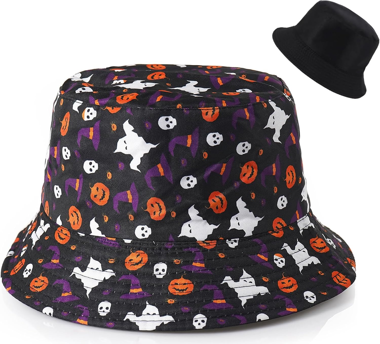 Sombrero de pescador de Halloween, sombrero de playa para el sol, divertido sombrero de pesca para mujer, reversible de doble cara