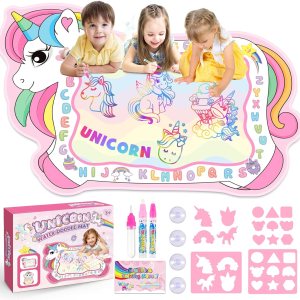Regalos de unicornios para niñas, juguetes para niños pequeños de 3, 4 y 5 años, para niños y niñas, tapete para garabatos de agua de unicornio, Regalos de unicornios para niñas, juguetes para niños pequeños de 3, 4 y 5 años, para niños y niñas, tapete para garabatos de agua de unicornio,