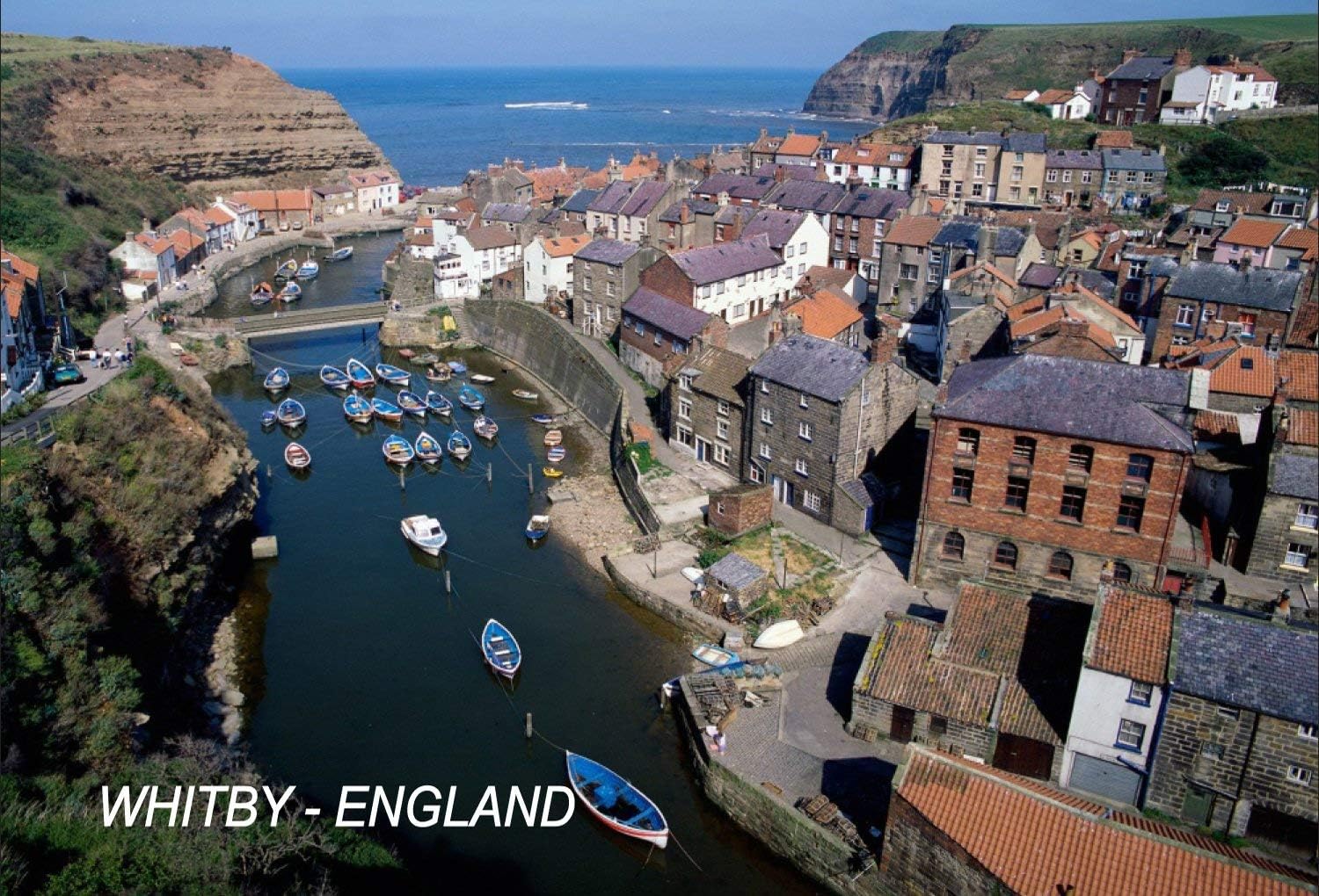 Inglaterra Reino Unido Reino Unido Gran Bretaña Británico Frigorífico Imanes (1 pieza, Whitby-England-B5)