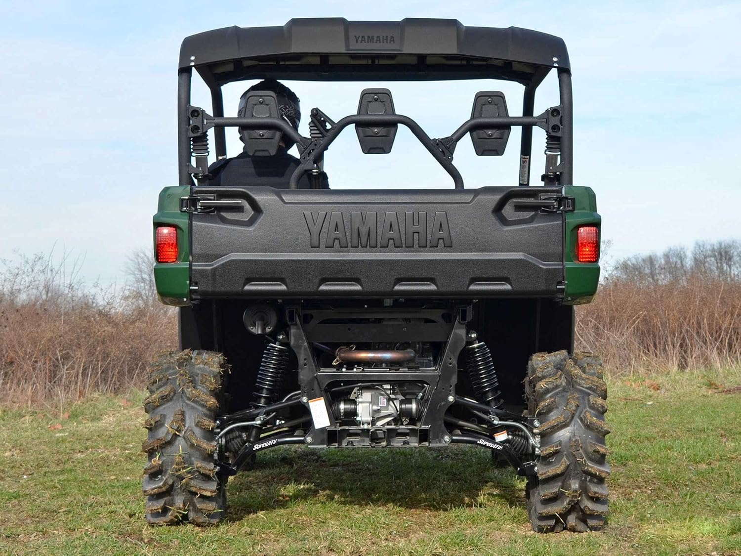 SuperATV Brazos A inferiores traseros de alta holgura para Yamaha VikingViking VI 2014+  Negro  Espacio libre adicional de 2.25″