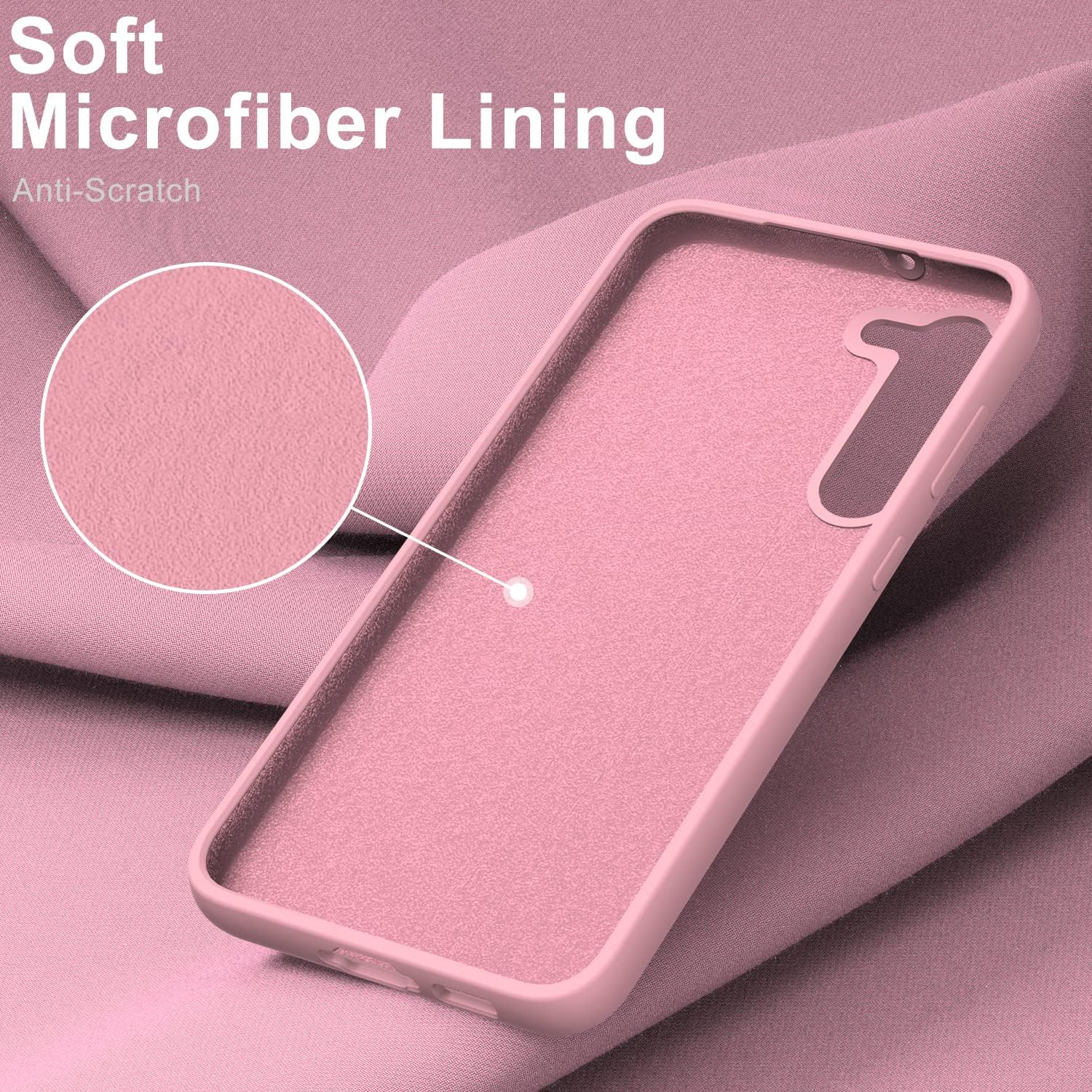 DEENAKIN Funda de silicona para Samsung Galaxy S23, suave y sedosa, de goma, de gel, con forro de microfibra suave, ajuste delgado, funda protectora