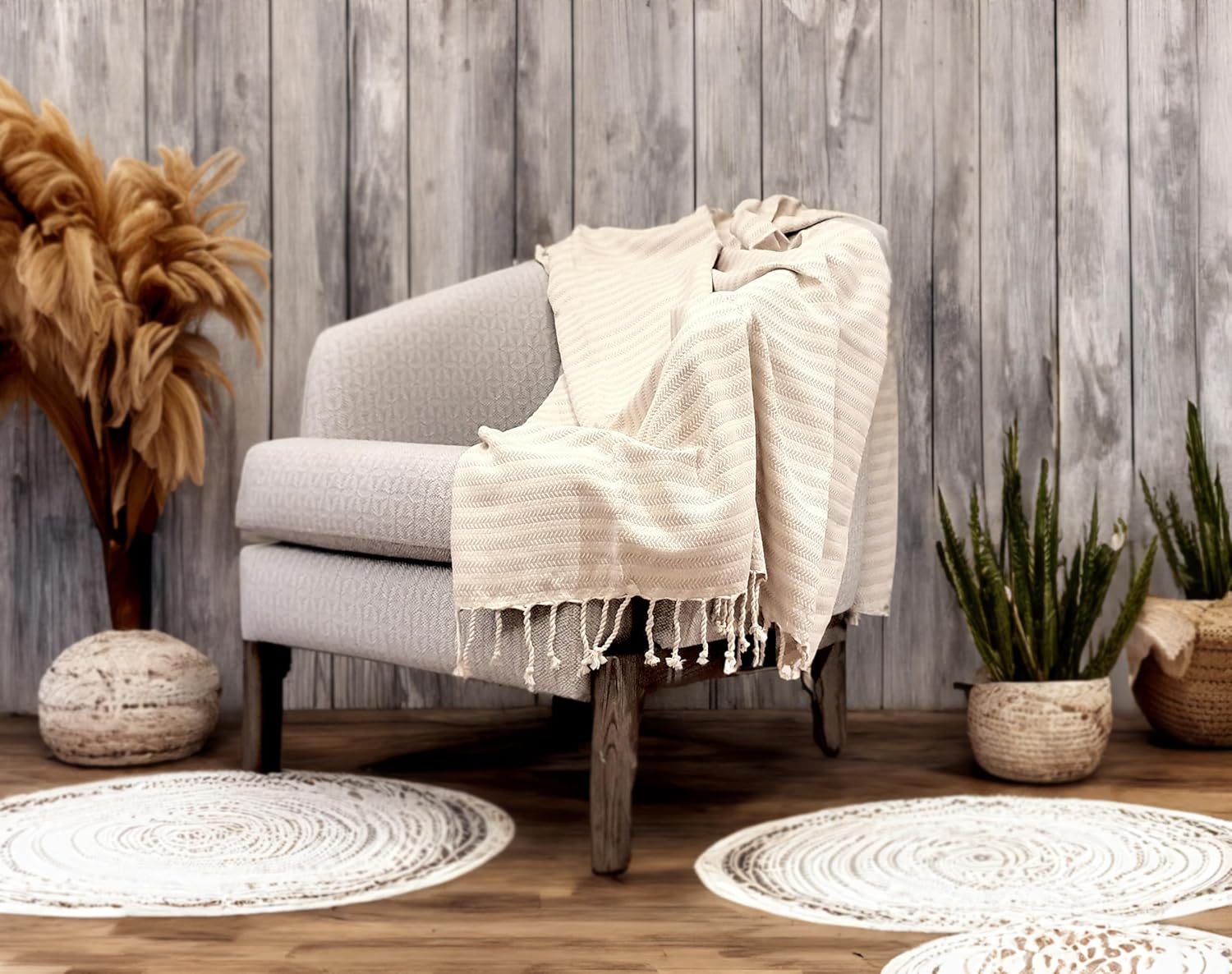 Bazaar Anatolia Toallas de baño turcas 100% algodón, toalla de playa de gran tamaño, secado rápido, estilo bohemio, decoración de granja, toallas de