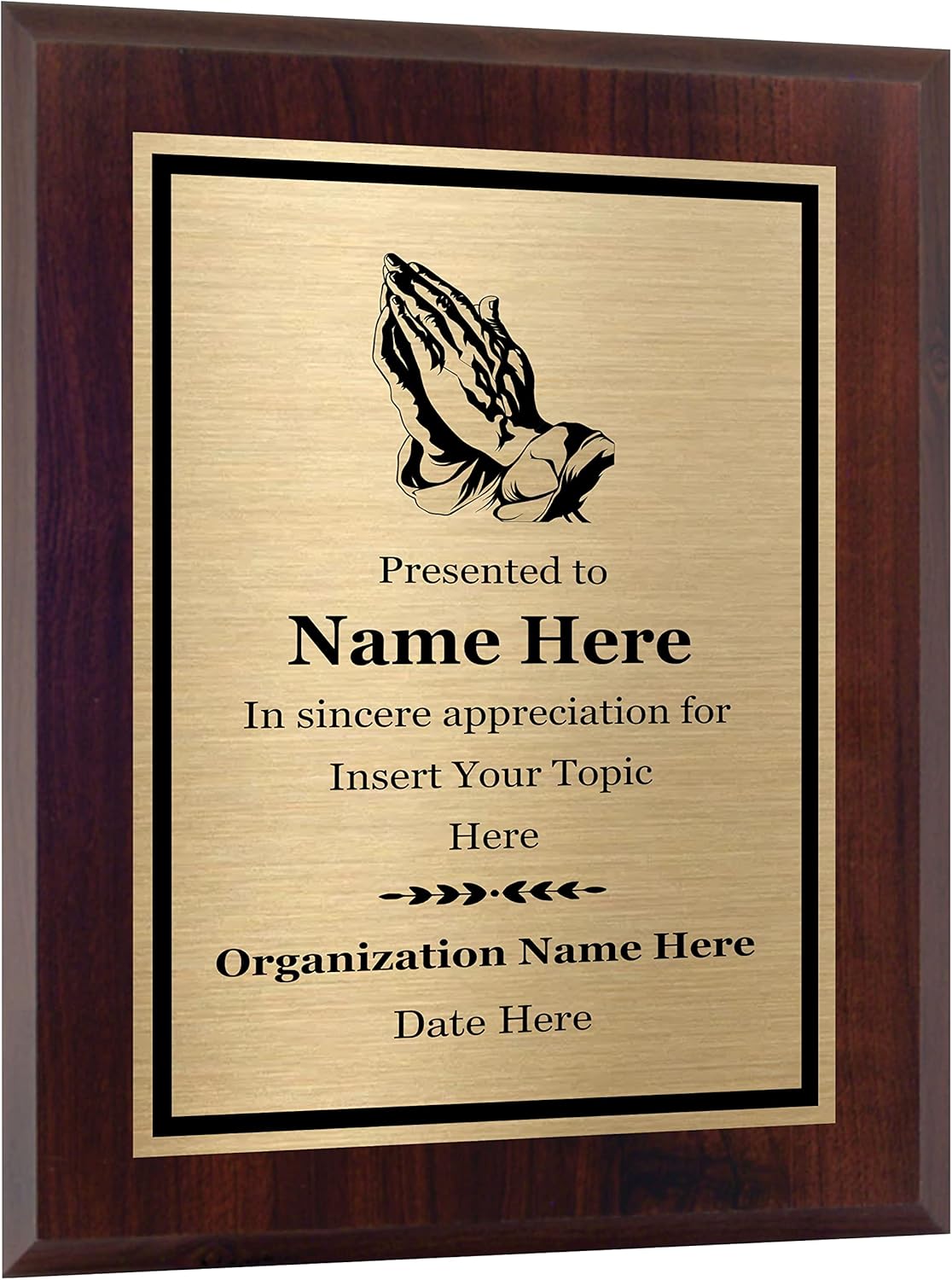 Placa religiosa personalizada de 8 x 10, regalo de reconocimiento o agradecimiento personalizado para pastores, rabinos, ujer, ancianos, diáconos,