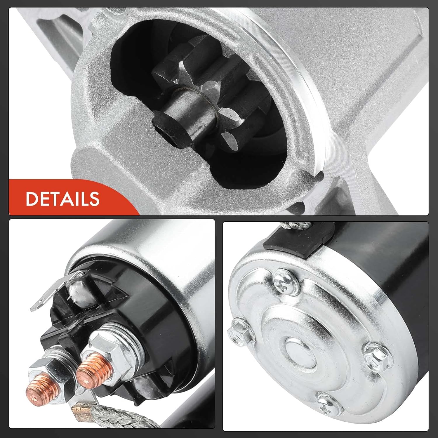 A-Premium Motor de arranque compatible con Suzuki Grand Vitara 2006-2008 V6 2.7L, XL-7 2006 V6 2.7L, 12V 1.4KW 8 dientes en sentido horario,