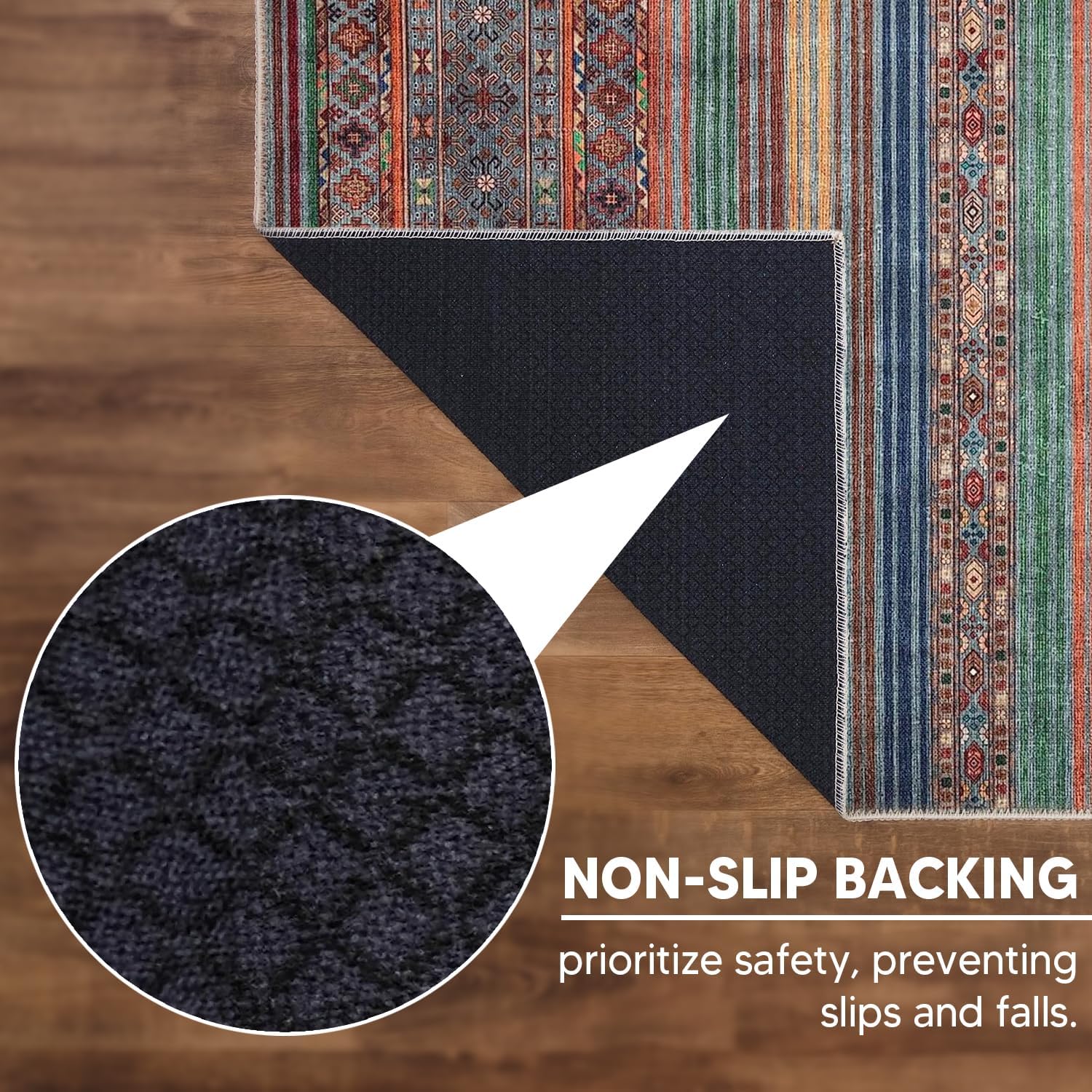 Keen Home Design Alfombras lavables a máquina con parte trasera antideslizante, ideal para pasillo, sala de estar, dormitorio, cocina y lavandería,