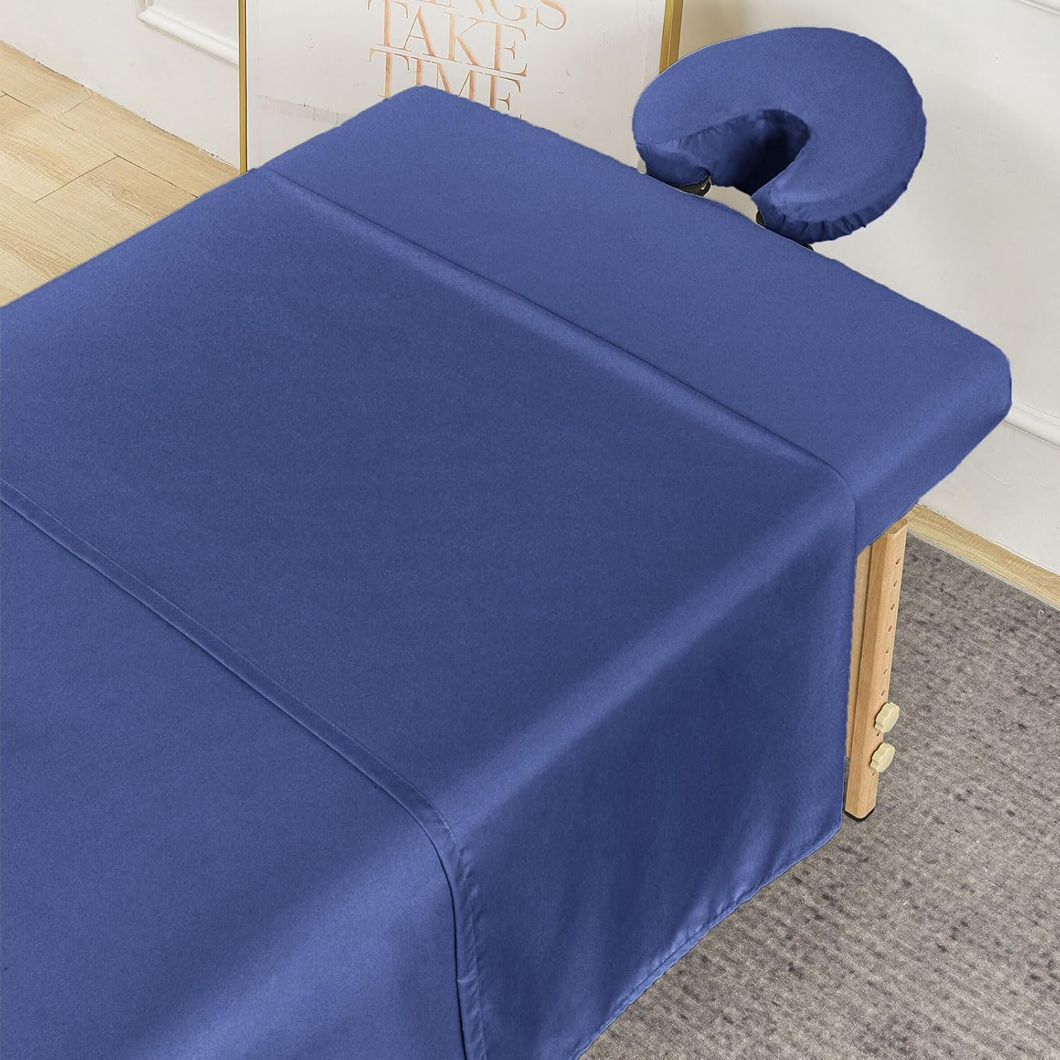 MRJ Juego de 3 sábanas de masaje de microfibra, para mesas de masaje, incluye funda para mesa de masaje, sábana bajera ajustable de masaje y funda