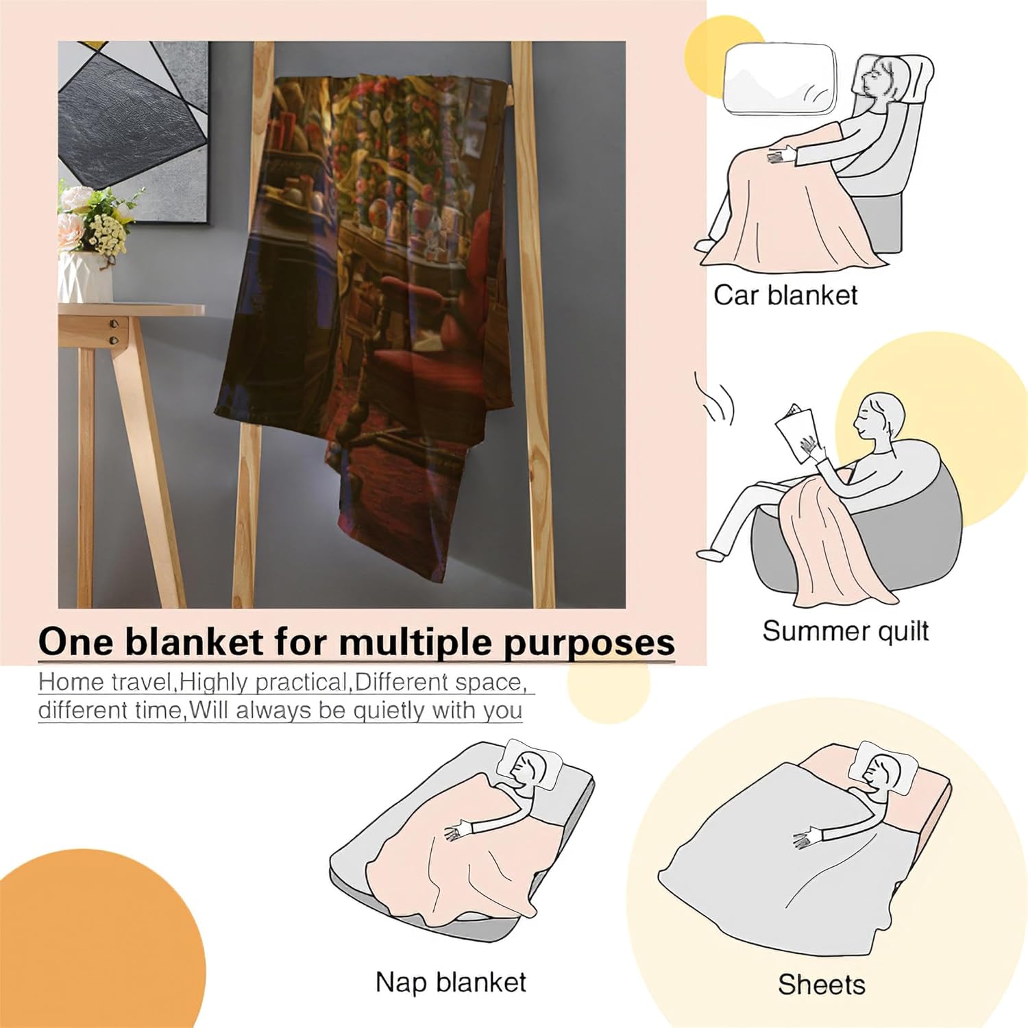 Manta suave para perros con árbol de Navidad, de franela, acogedora manta de chimenea para sofá y cama, 50 x 40 pulgadas