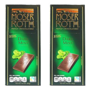 Moser Roth Chocolate negro alemán, menta (paquete de 2) Moser Roth Chocolate negro alemán, menta (paquete de 2)