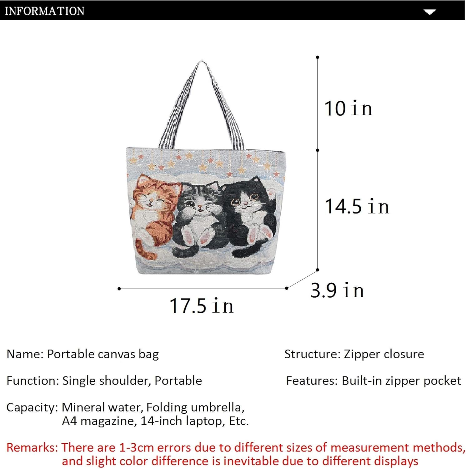 Bolsa de lona para mujer, bolsa de compras reutilizable para comestibles, bolsa de hombro portátil, bolsa escolar