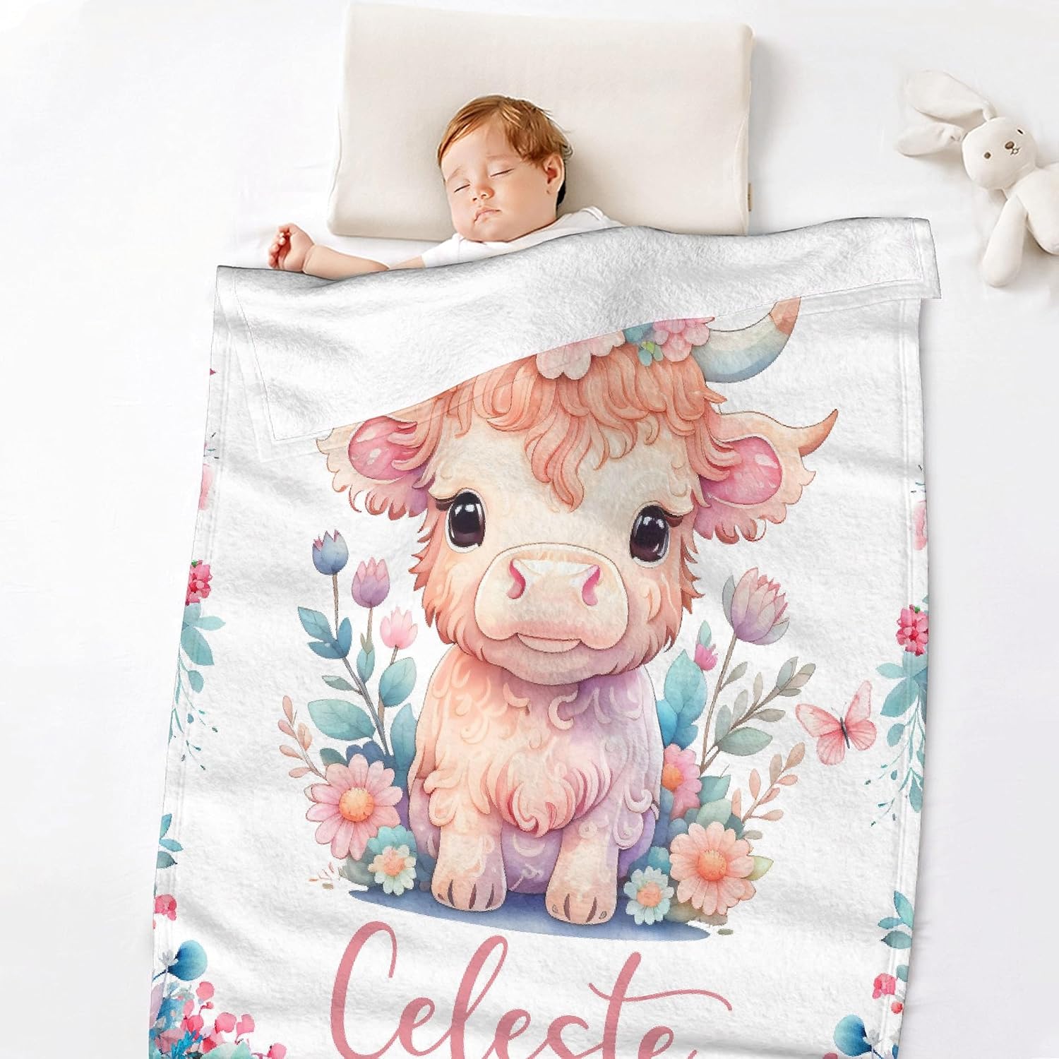 Manta de bebé personalizada para niñas y niños, manta de bebé personalizada con nombre para niños pequeños, baby shower, recién nacidos, guardería,