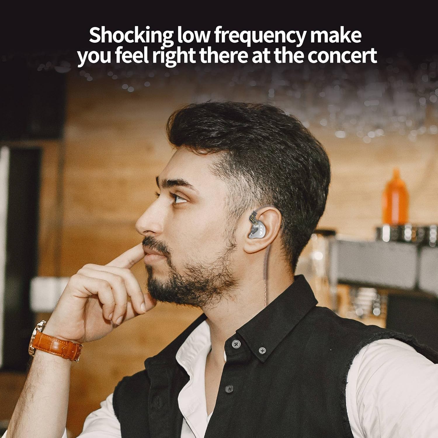 CCA CRA – Auriculares con micrófono con micrófono de sonido claro, graves profundos con cable, diafragma ultrafino, controlador dinámico IEM sin